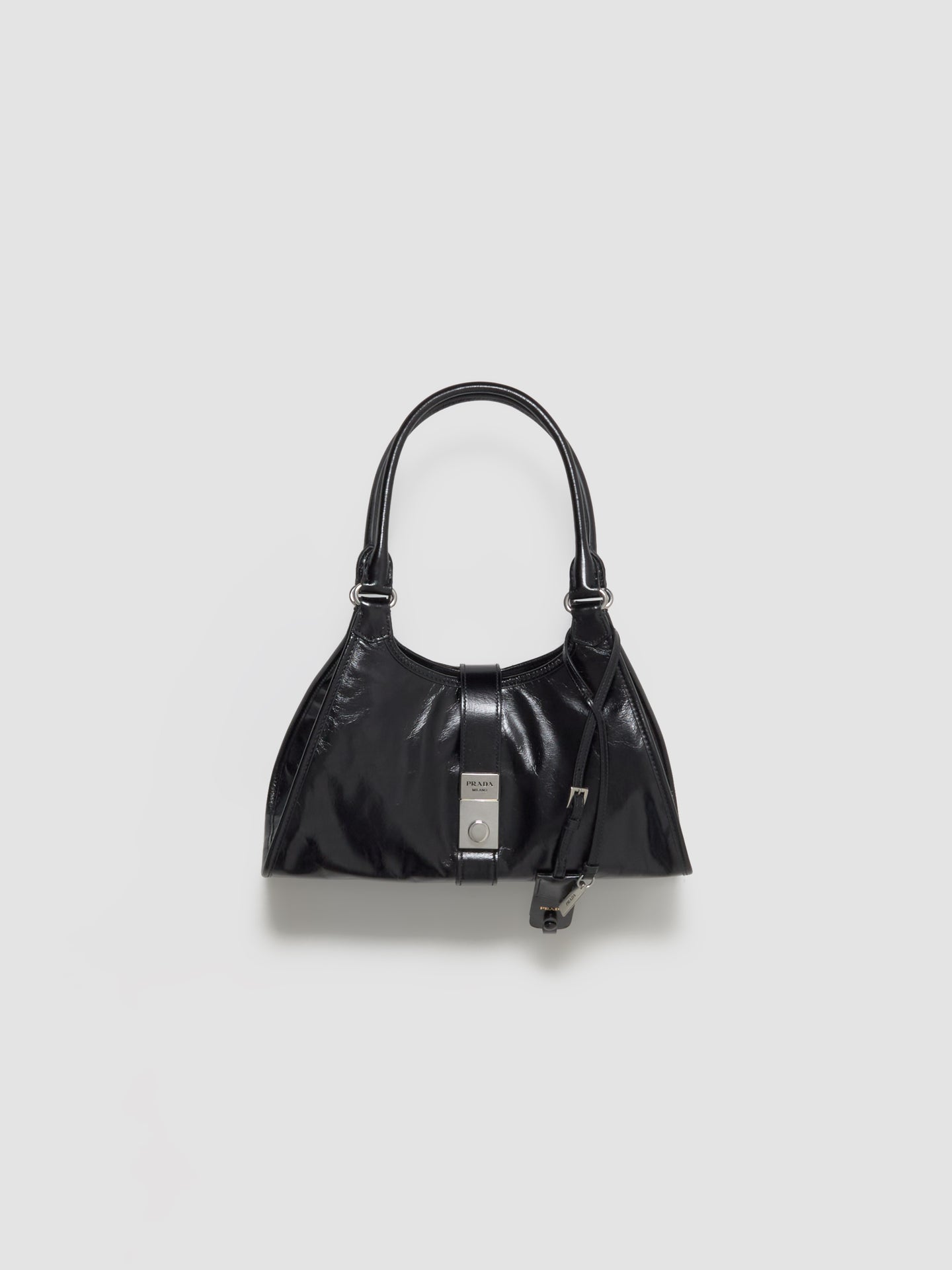Medium Leather Tote Bag in Black
