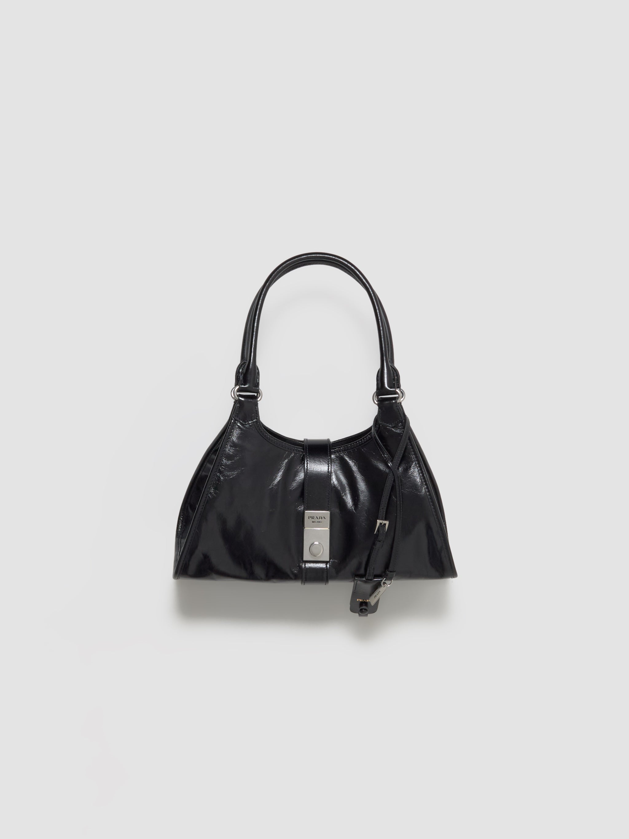 Medium Leather Tote Bag in Black