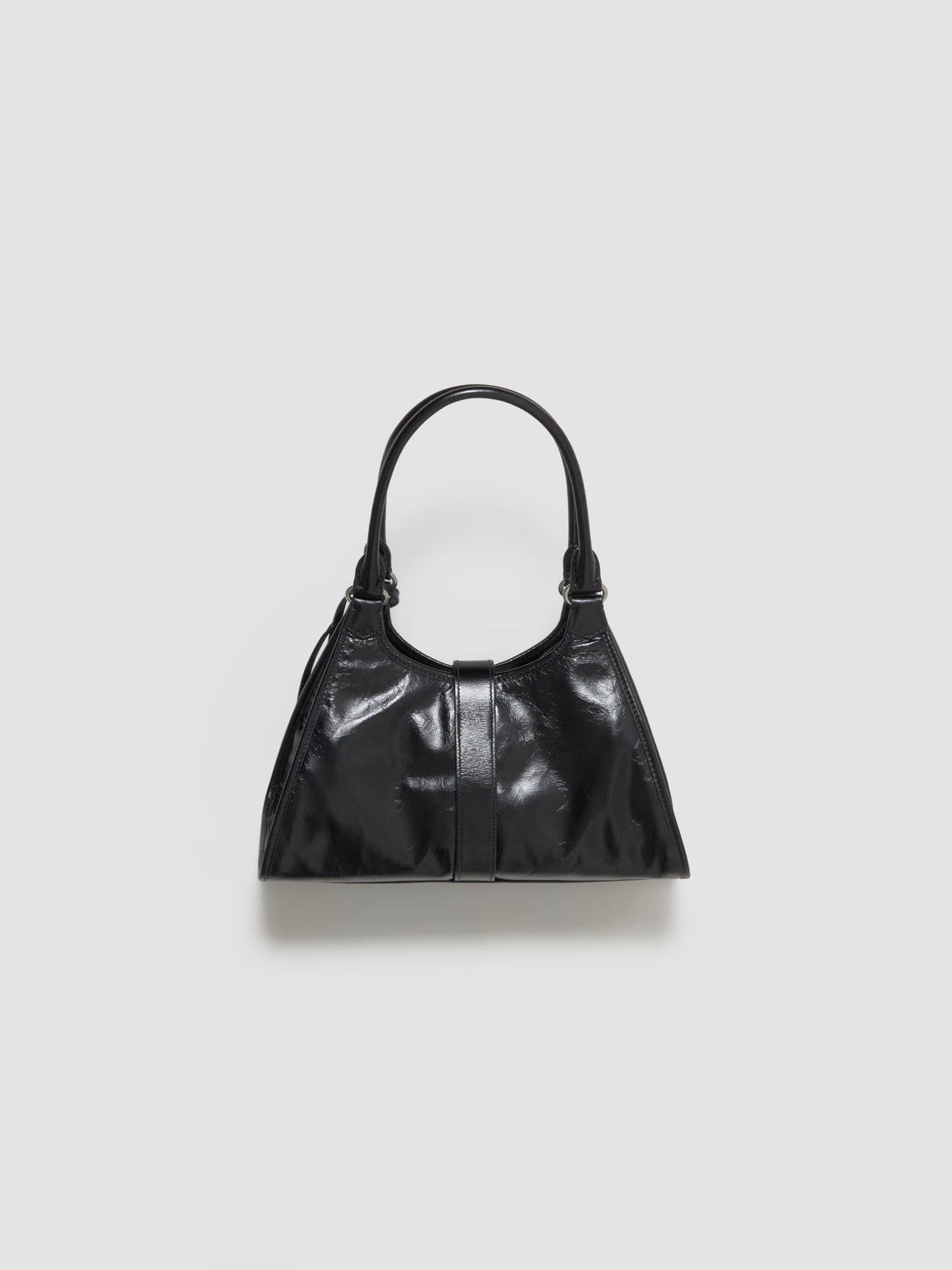 Medium Leather Tote Bag in Black