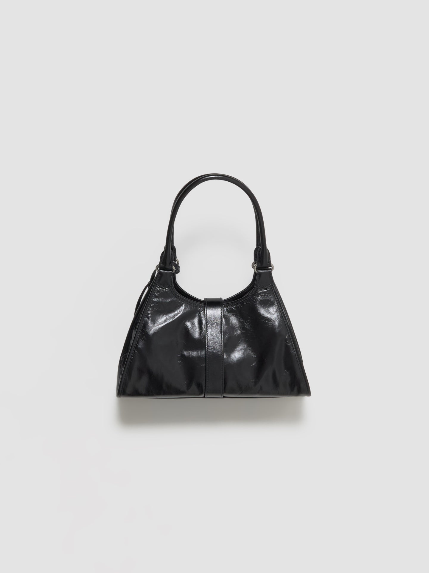 Medium Leather Tote Bag in Black