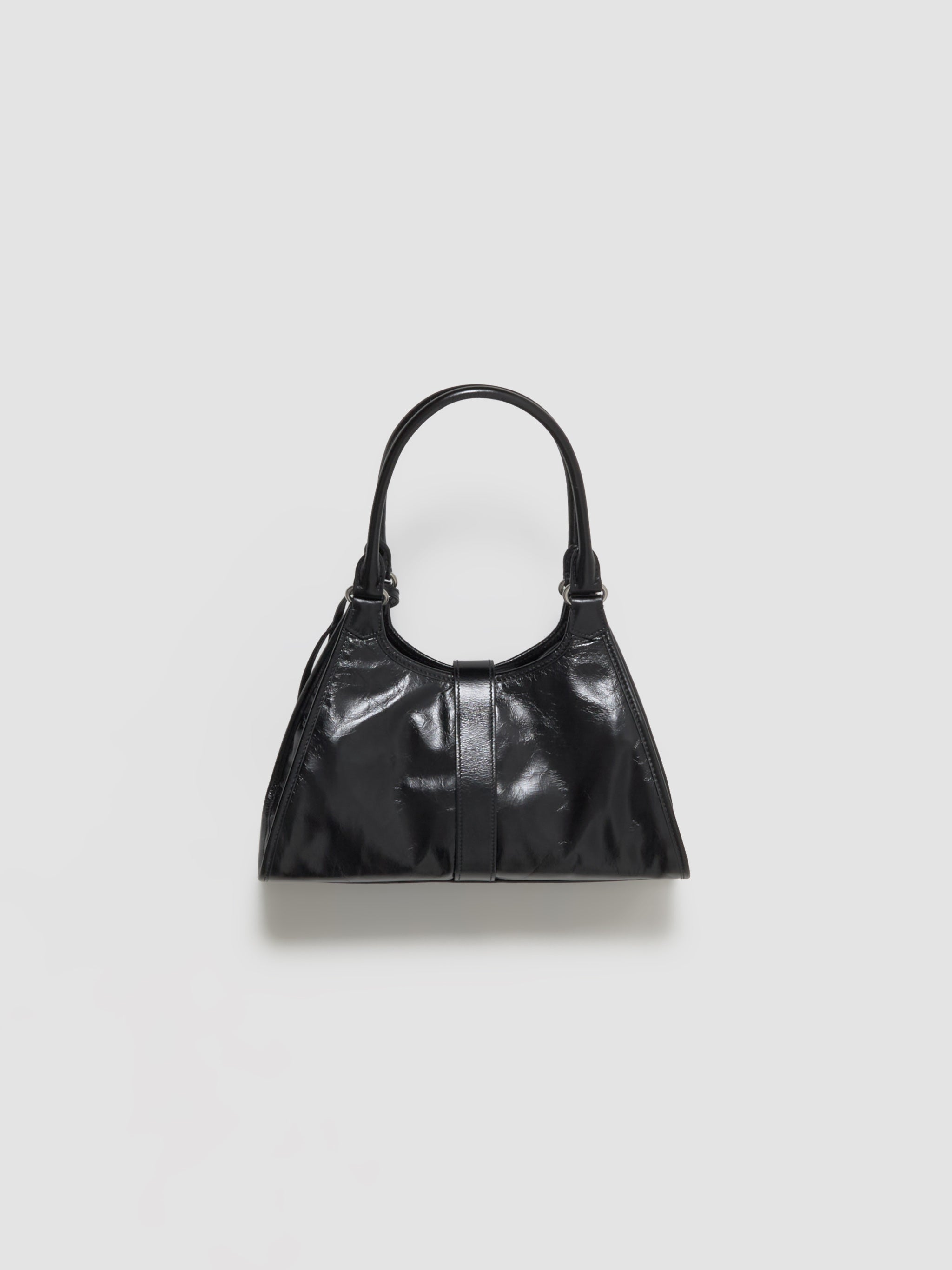 Medium Leather Tote Bag in Black