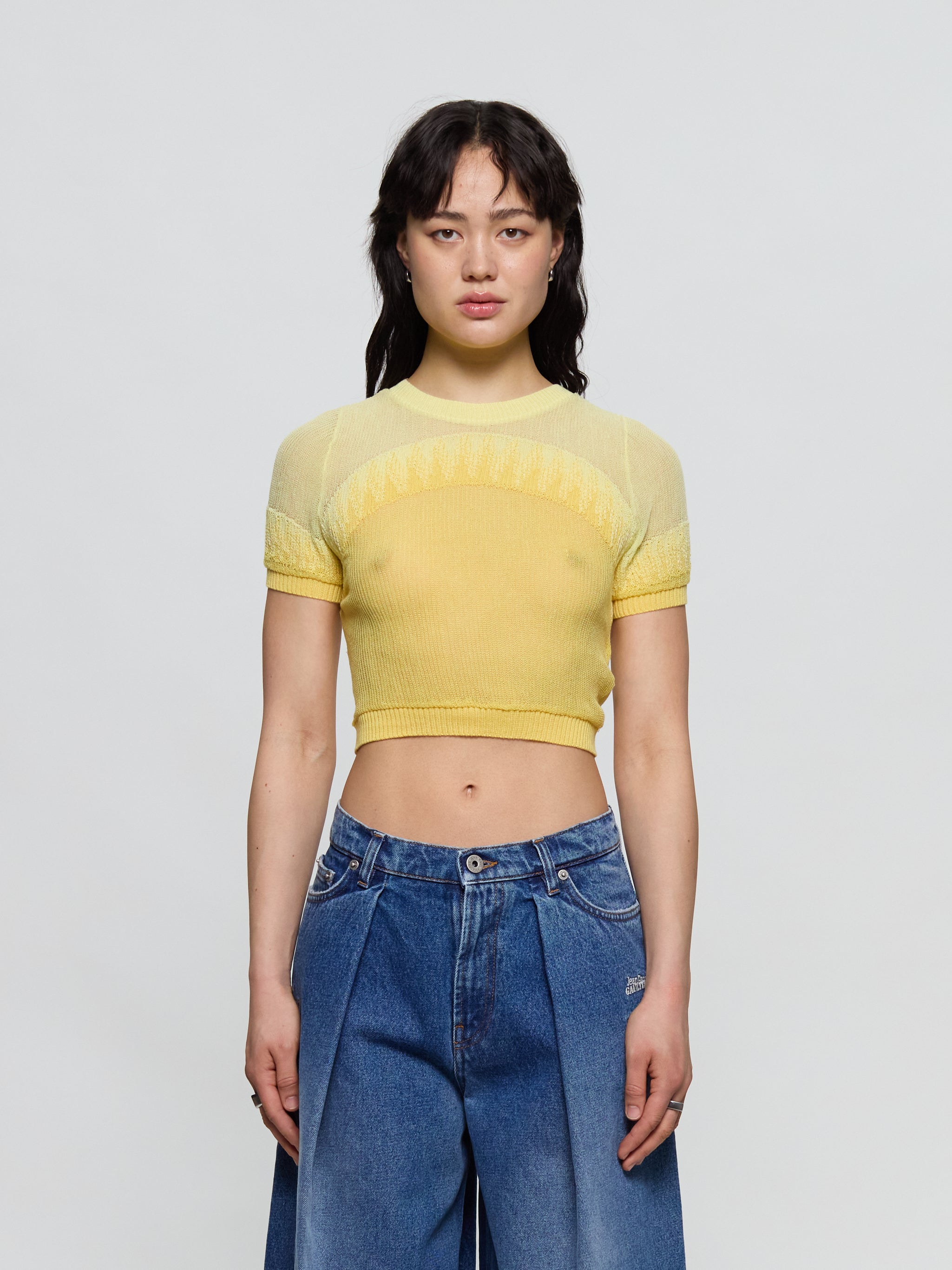 Fanged Tee in Light Yellow