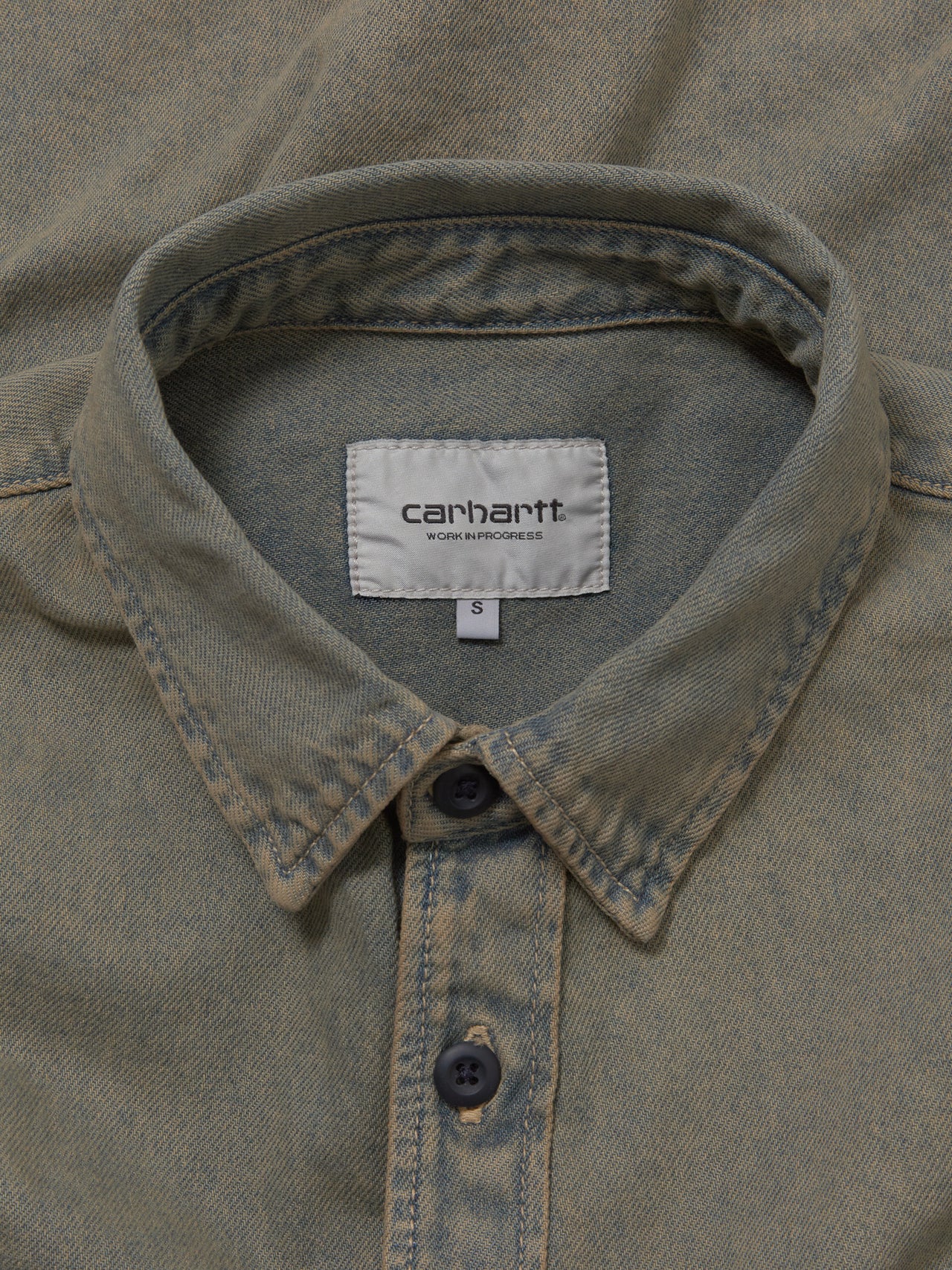 Tigan Shirt Jacket in Blue & Leather