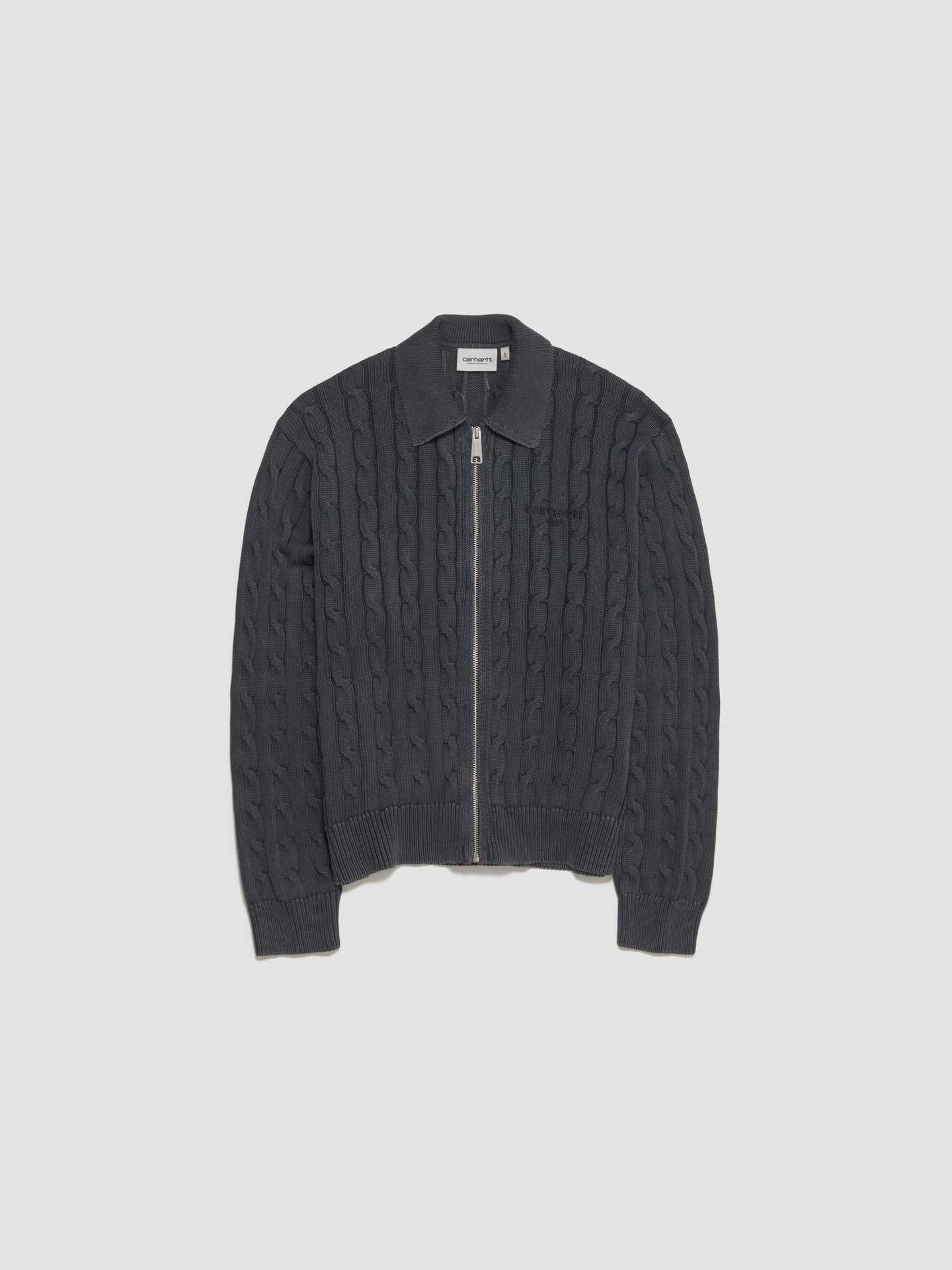 Women's Carter Sweater Jacket in Black Garment Dyed