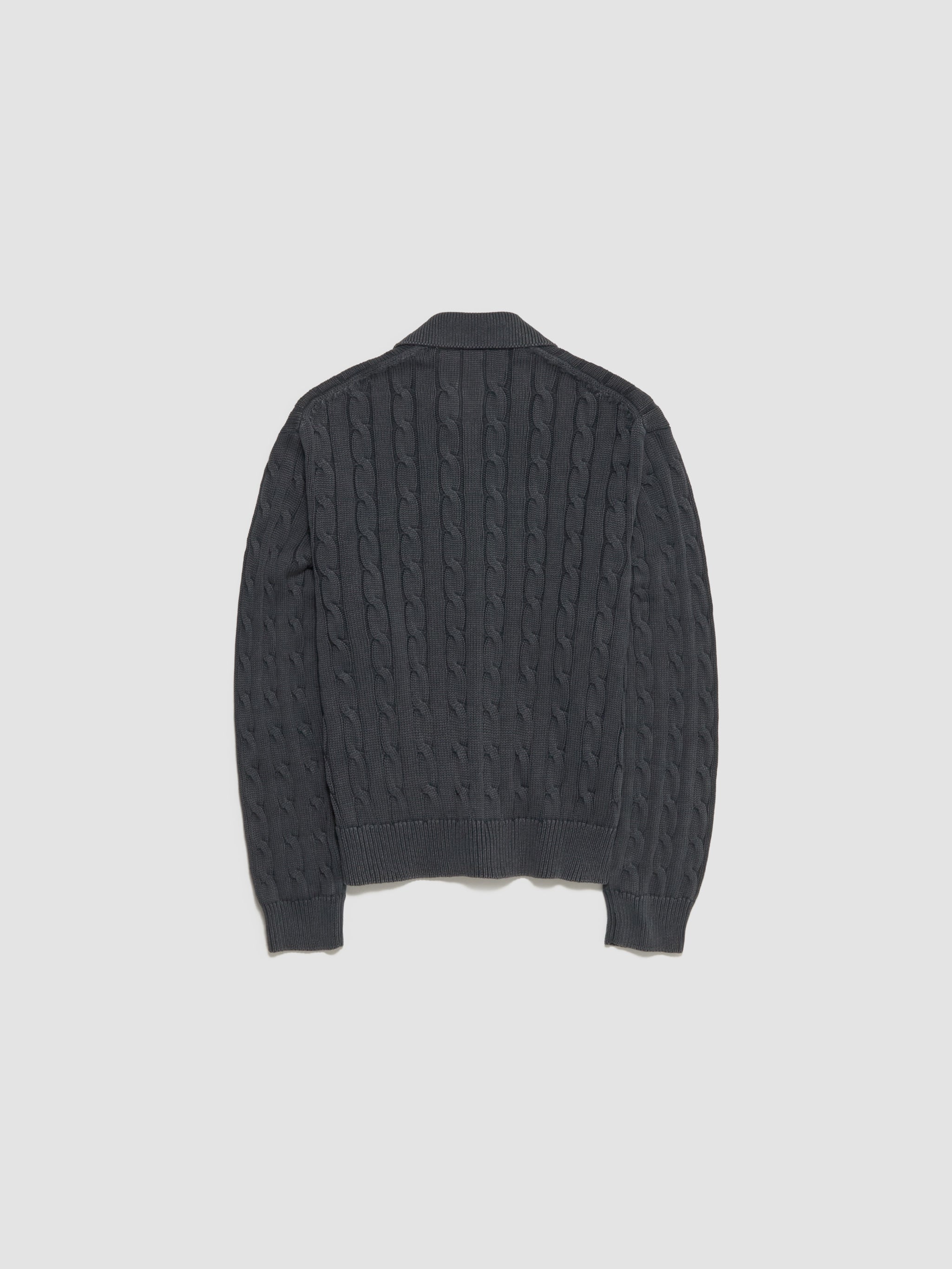 Women's Carter Sweater Jacket in Black Garment Dyed