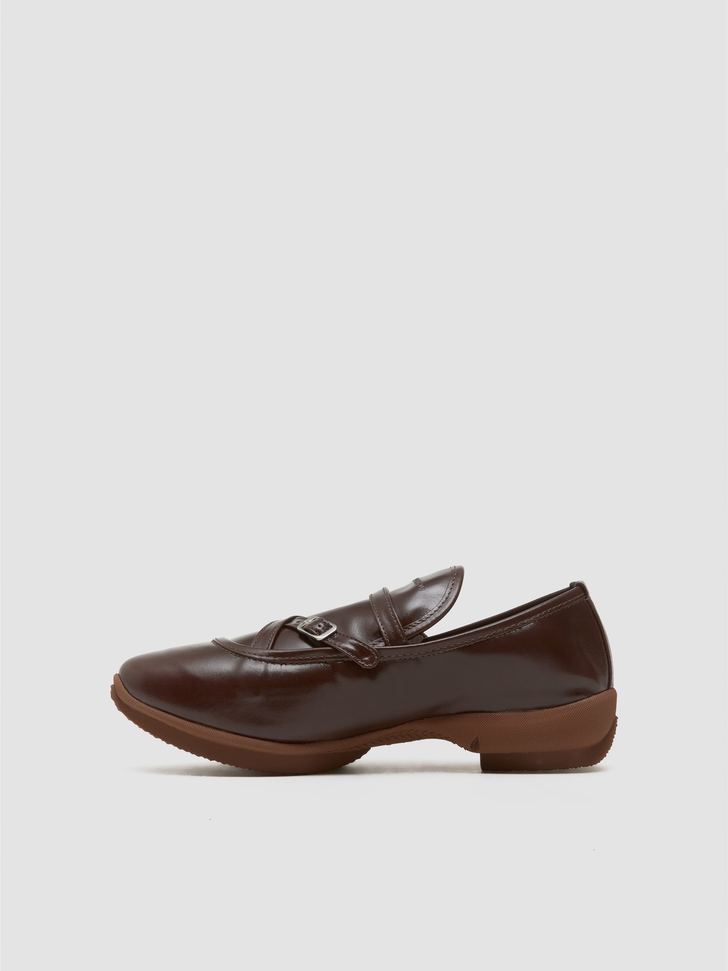 Sonia Buckled Loafers in Chocolate