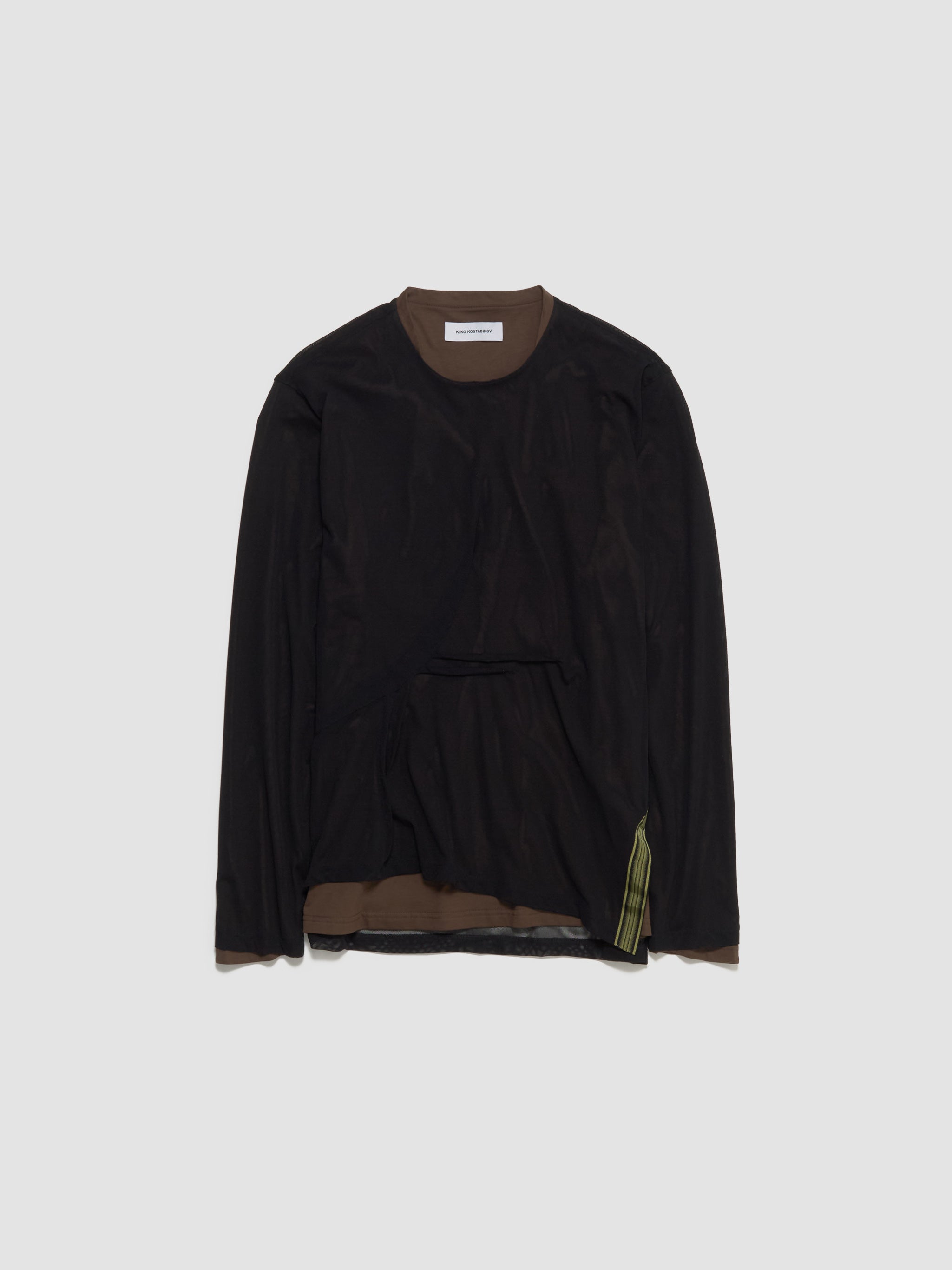 Inex Mesh Top in Brown & Black