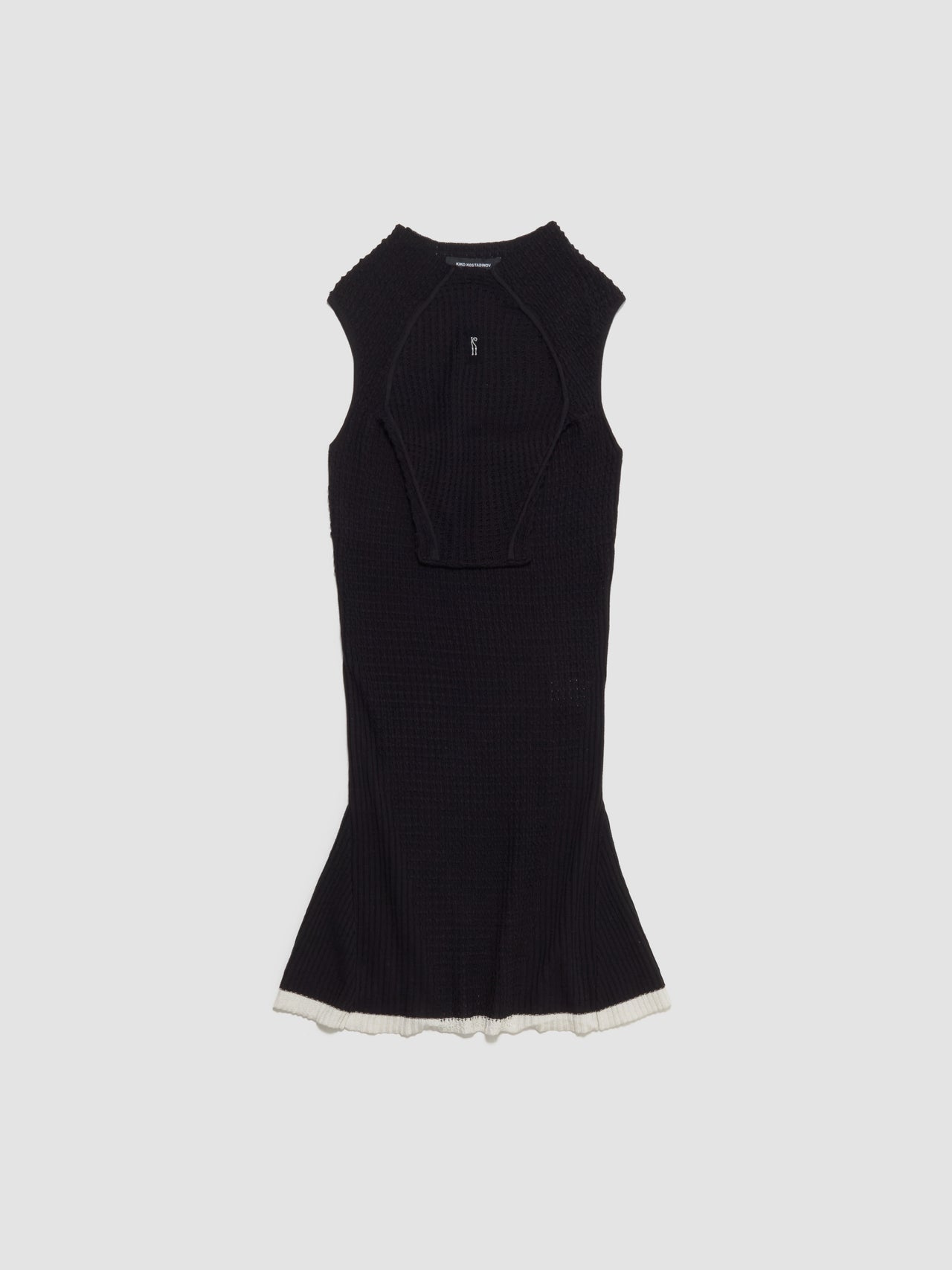 Vecto Knit Tunic Dress in Phantom Black