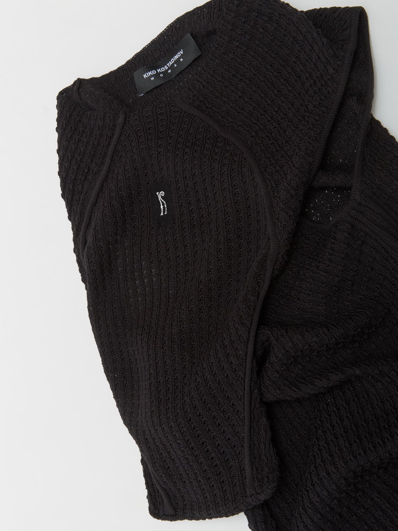Vecto Knit Tunic Dress in Phantom Black