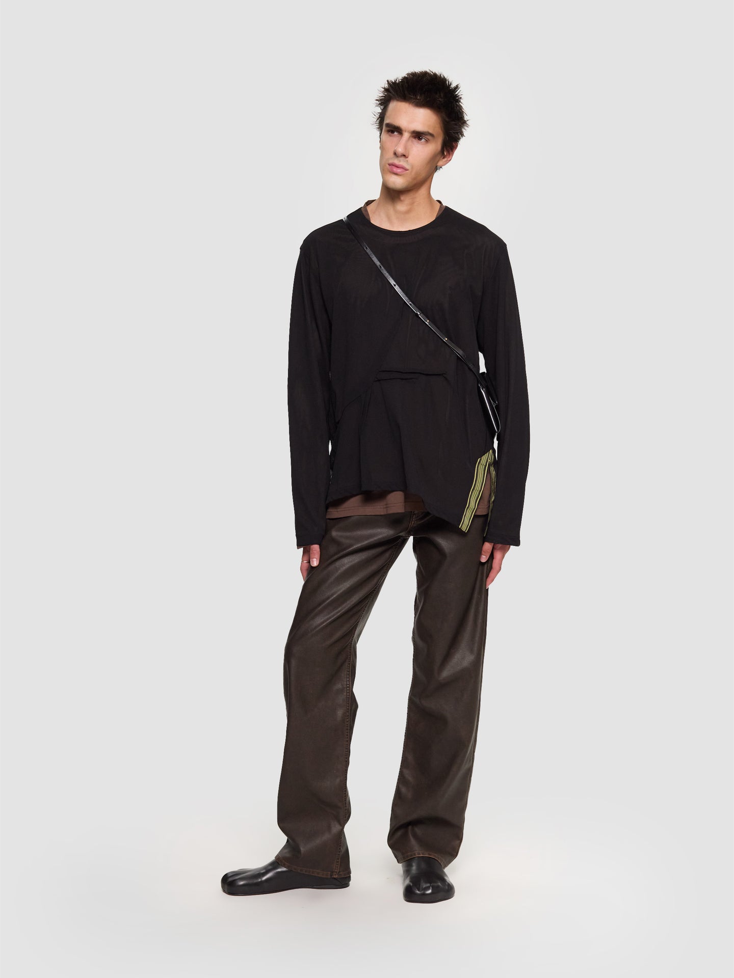 Inex Mesh Top in Brown & Black