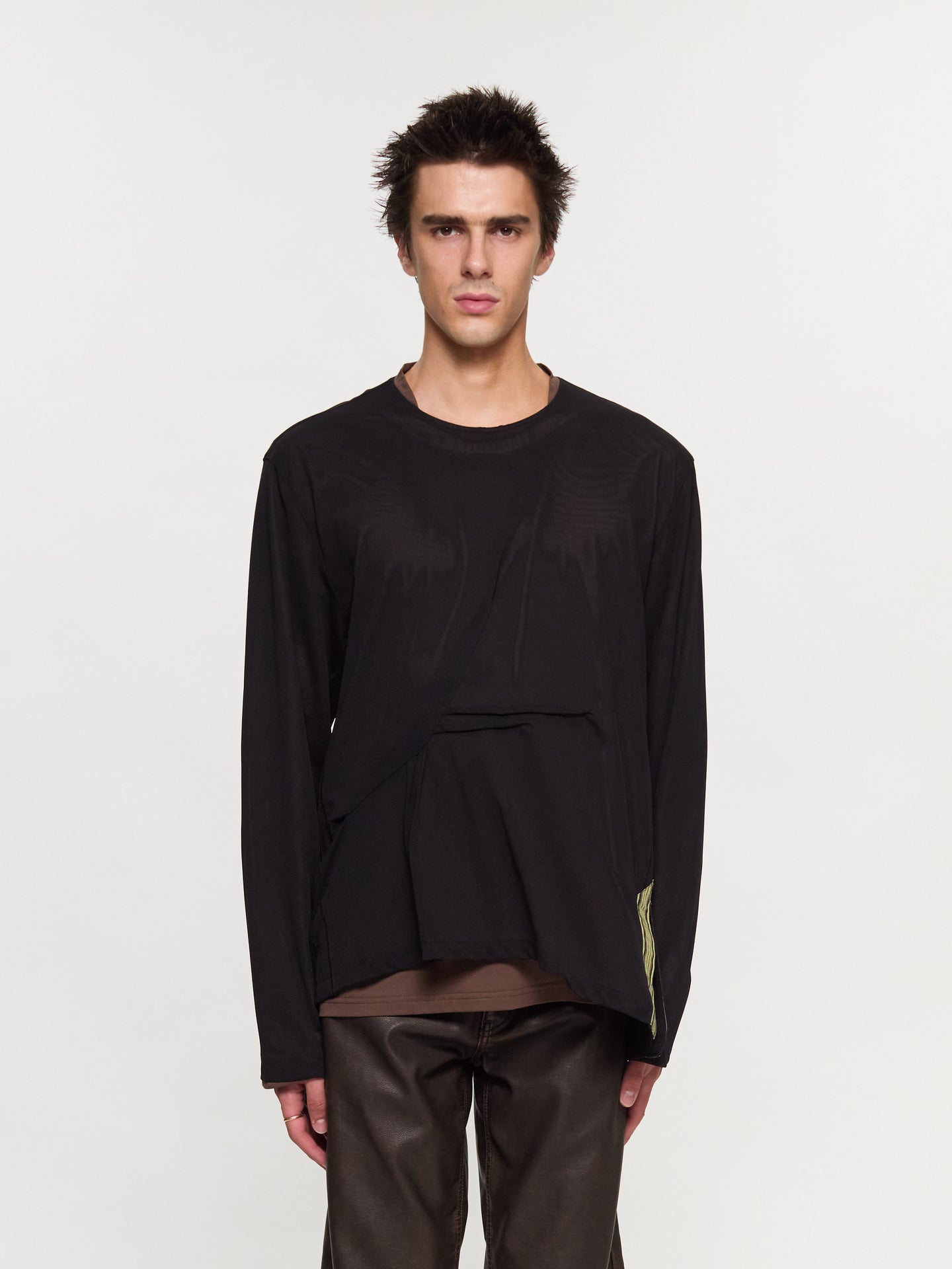 Inex Mesh Top in Brown & Black