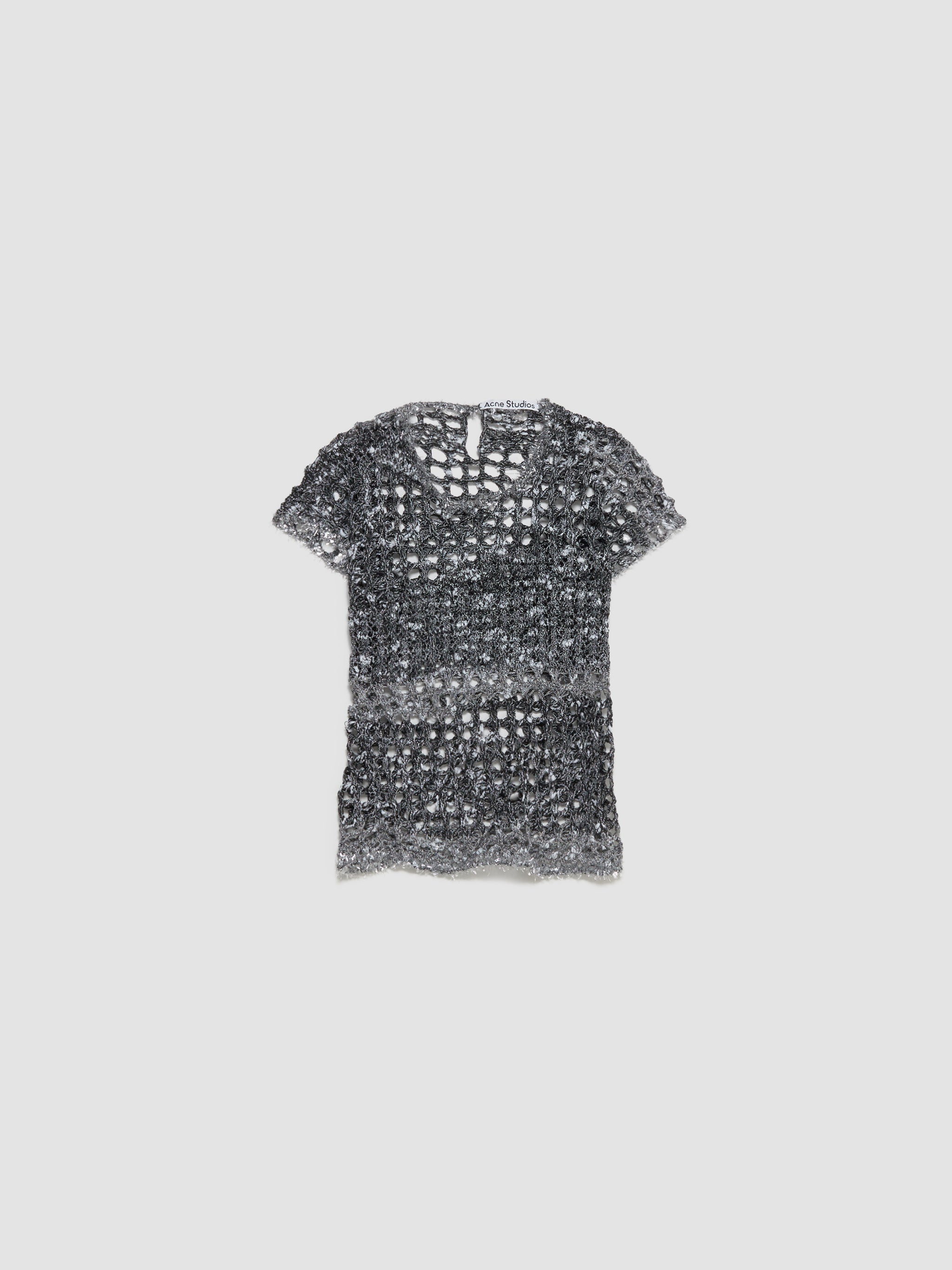 Crochet T-Shirt in Black