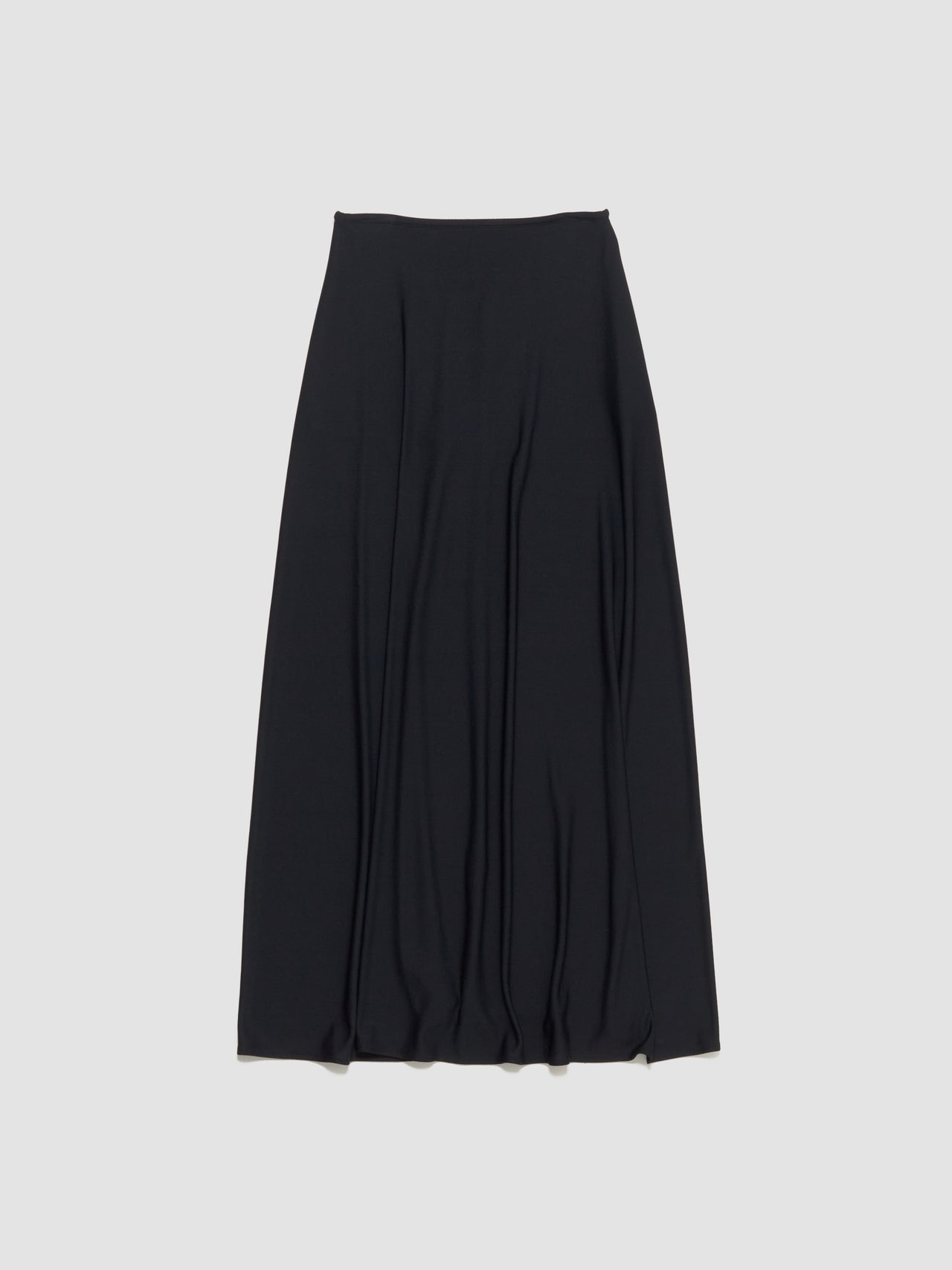Flared Midi Skirt in Black