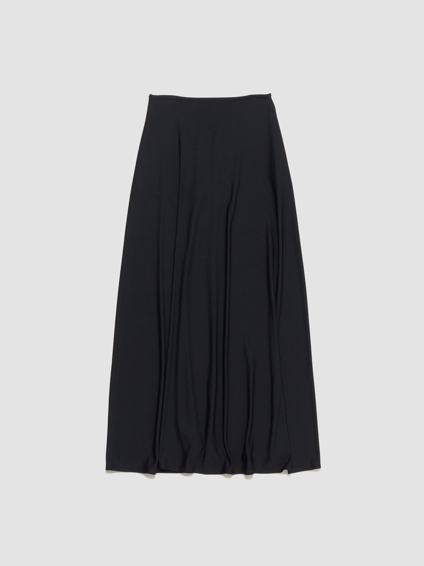 Flared Midi Skirt in Black