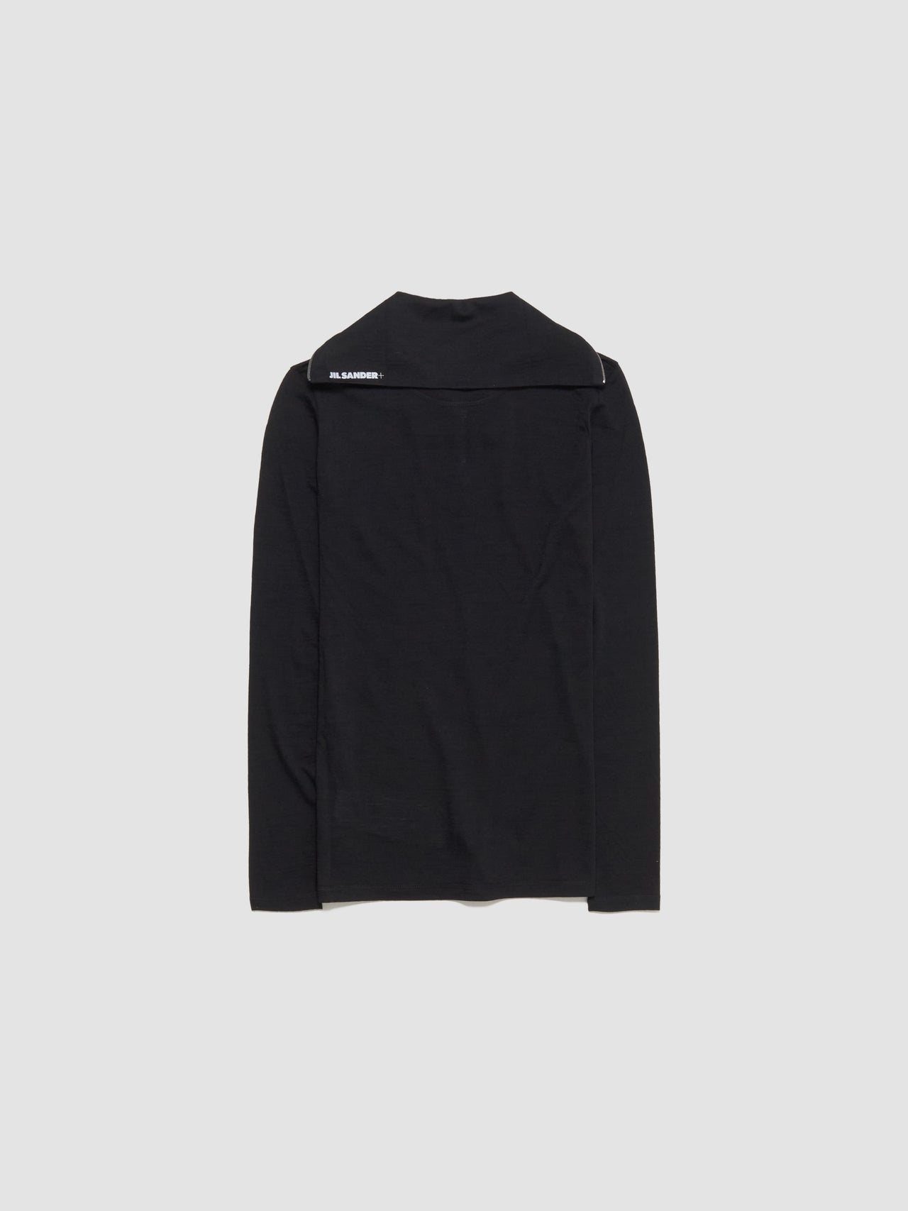 Long Sleeve Zip Turtleneck in Black