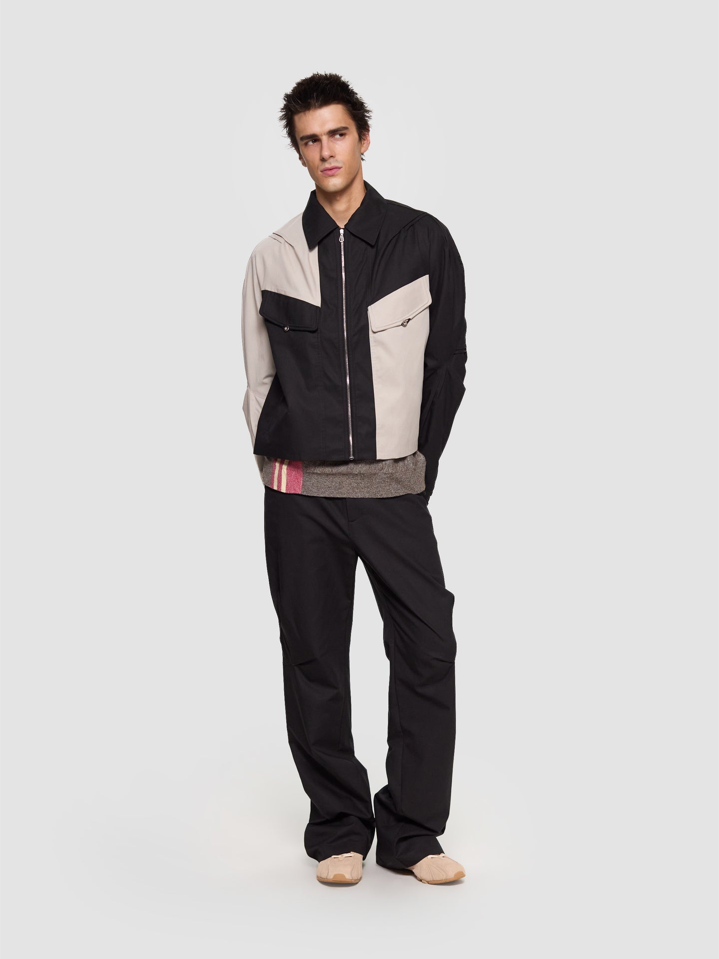 Alec K-Dart Blouson in Black Sable