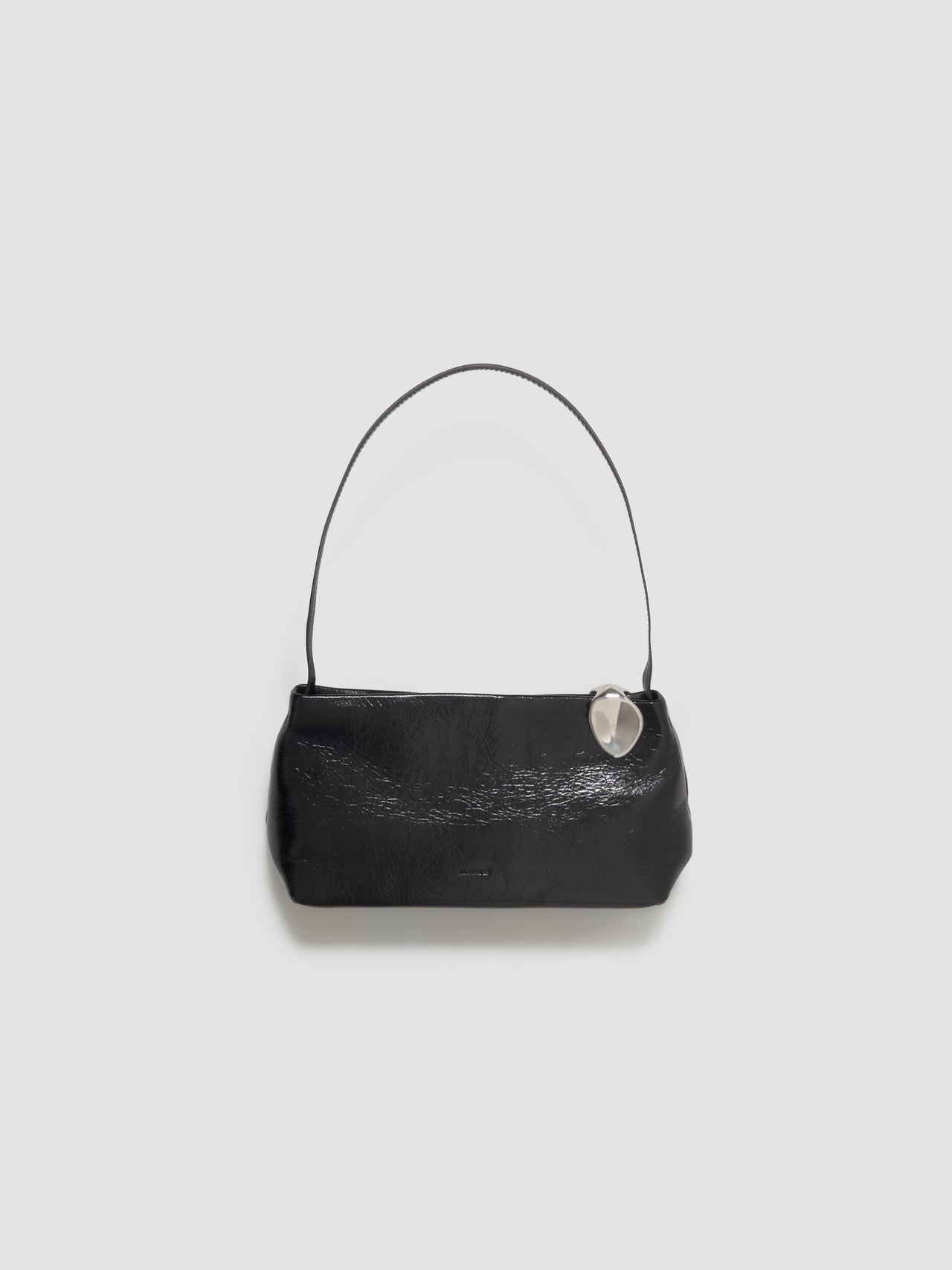 Jewel Zip Shoulder Bag in Black