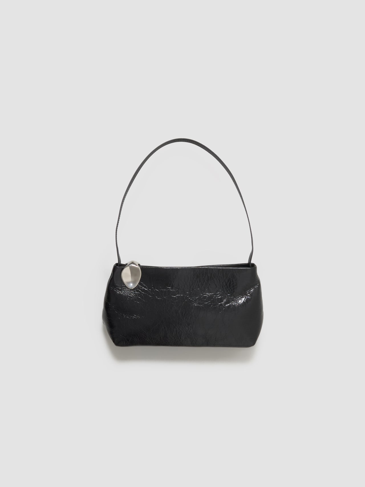 Jewel Zip Shoulder Bag in Black