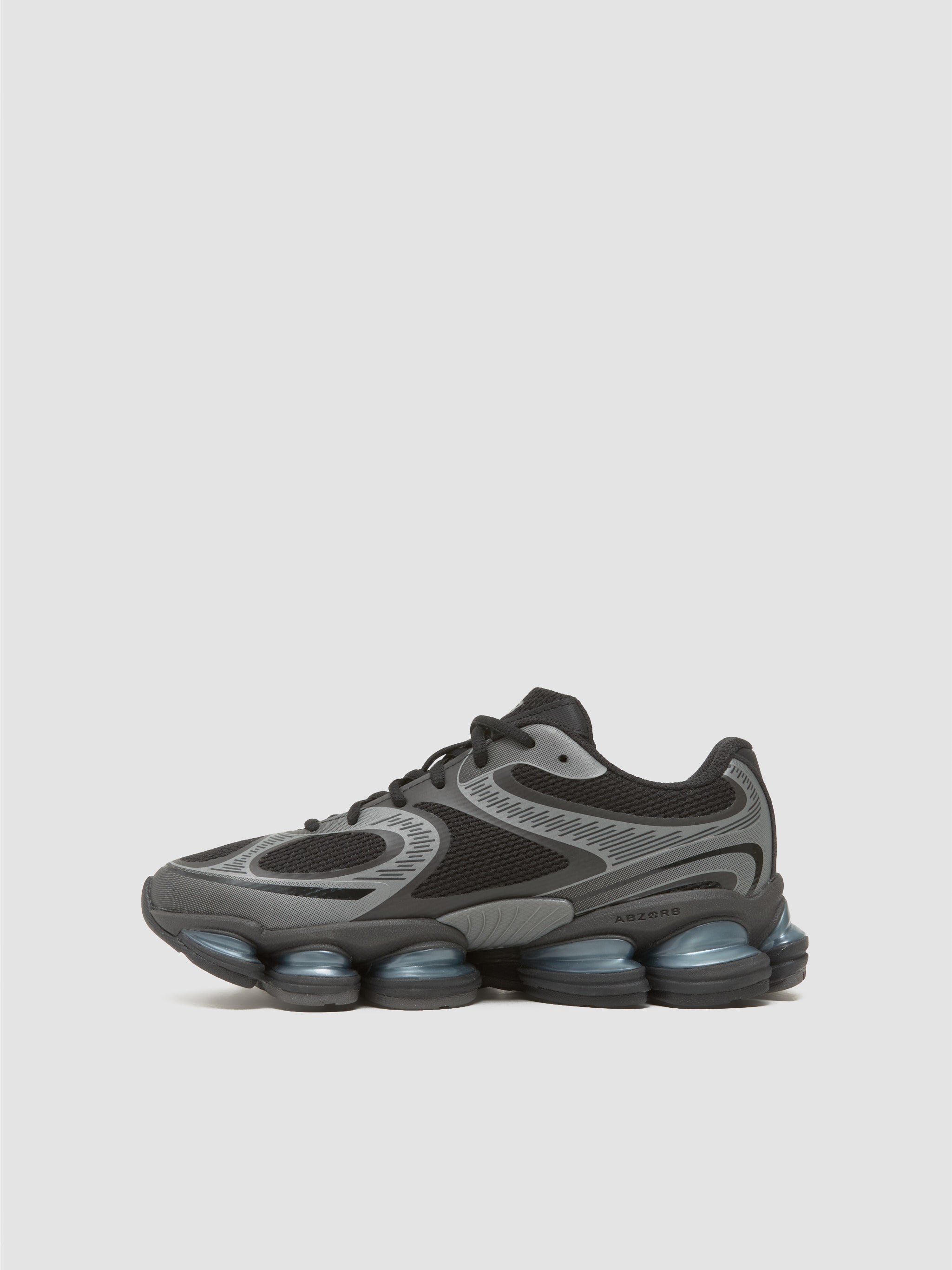 Abzorb 2000 Sneaker in Black & Dark Silver Metallic