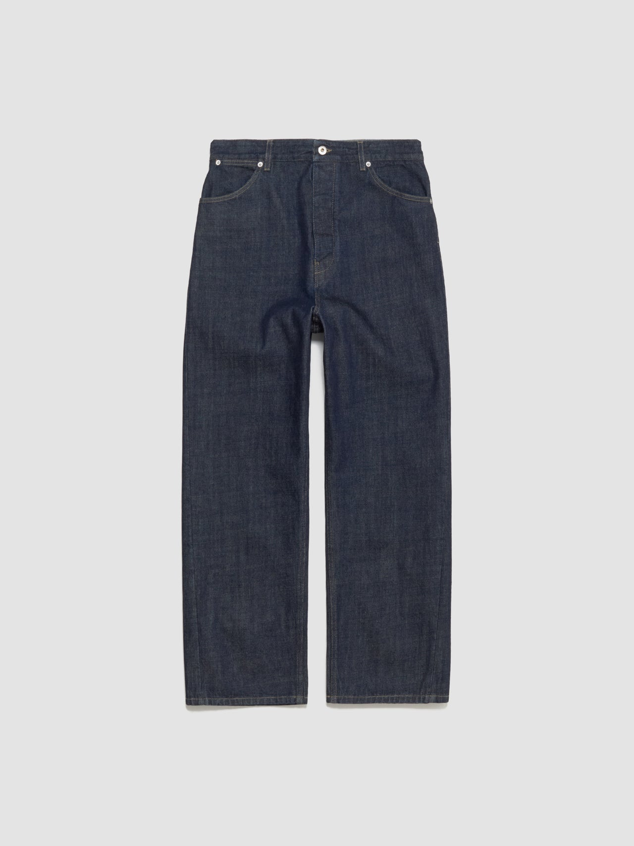Loose Denim Trousers in Magnet