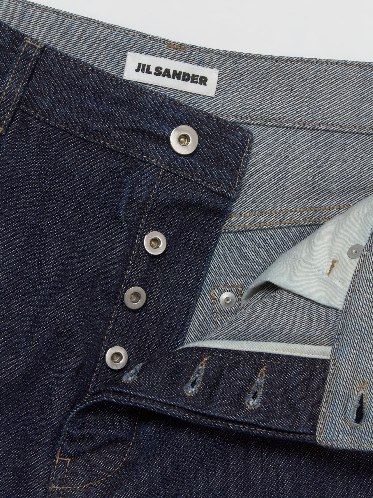 Loose Denim Trousers in Magnet