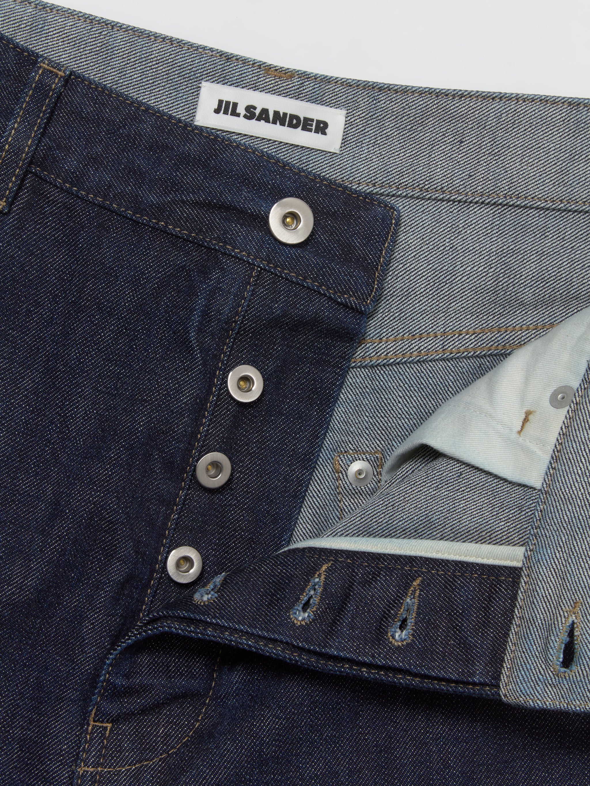 Loose Denim Trousers in Magnet