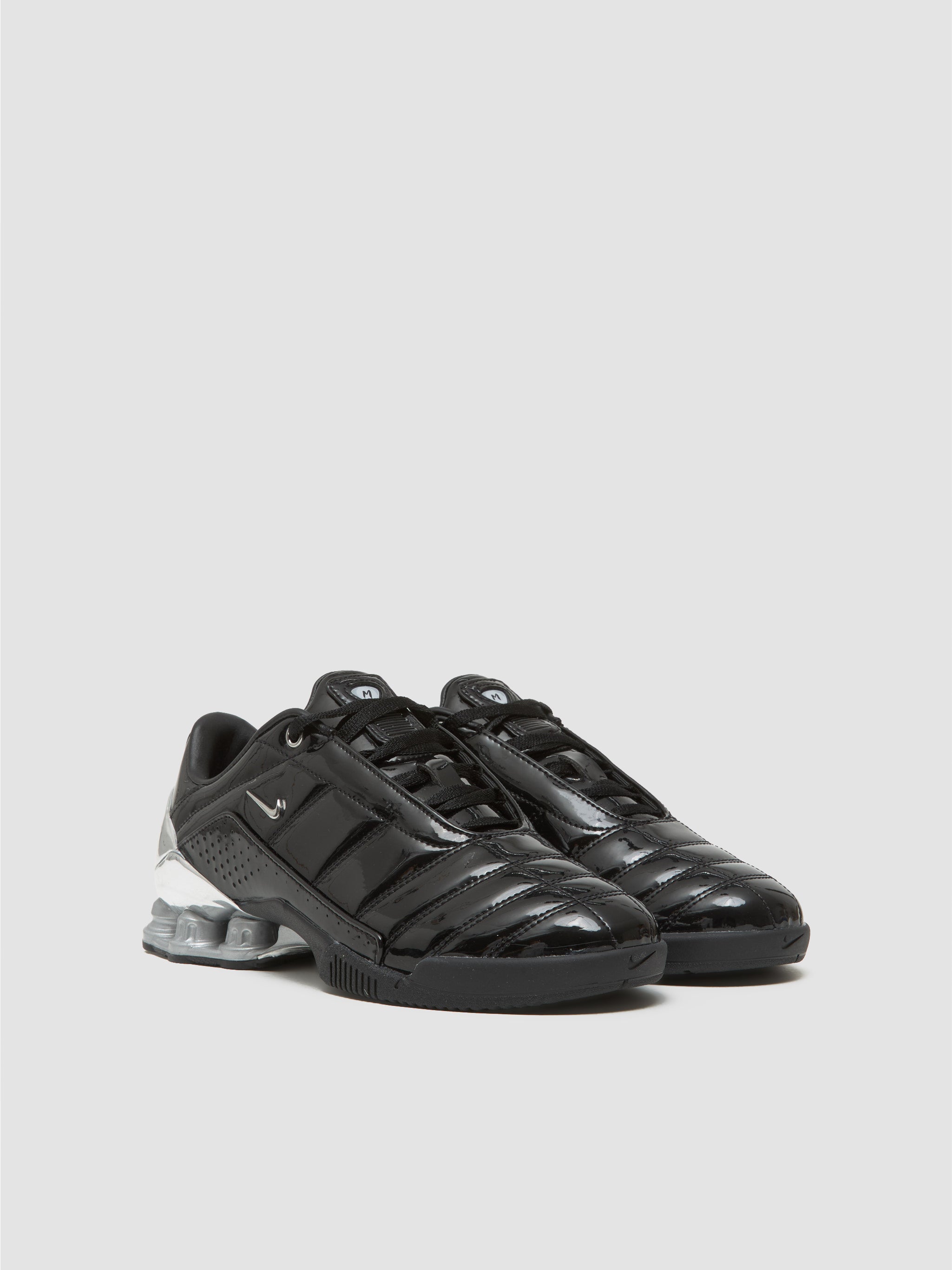 x Maha Amsterdam WMNS T90 Shox Magia SP Sneaker in Black & Metallic Silver