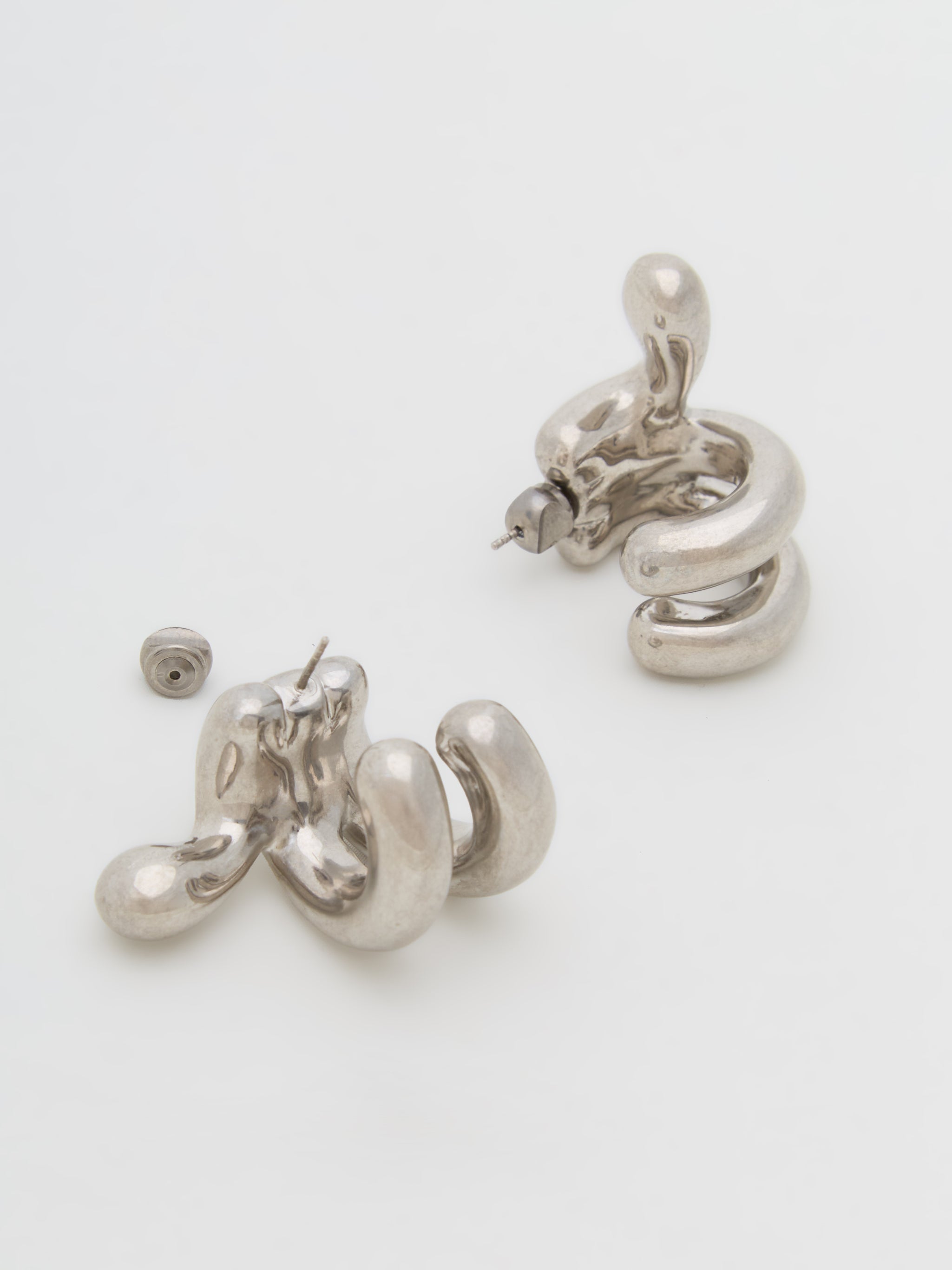 Pistil Trio Earrings in Silver