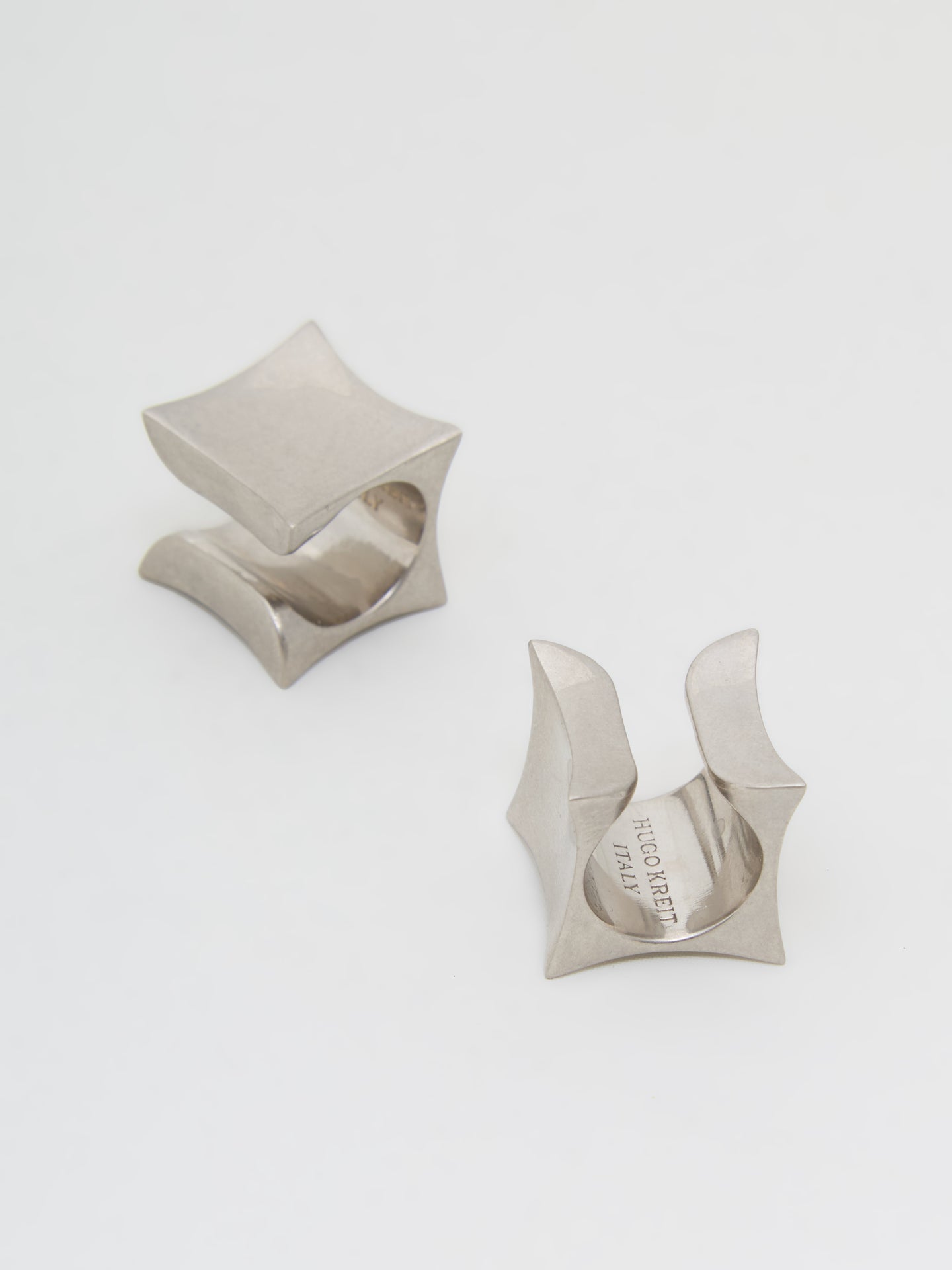 Chunk Ear Cuffs in Silver