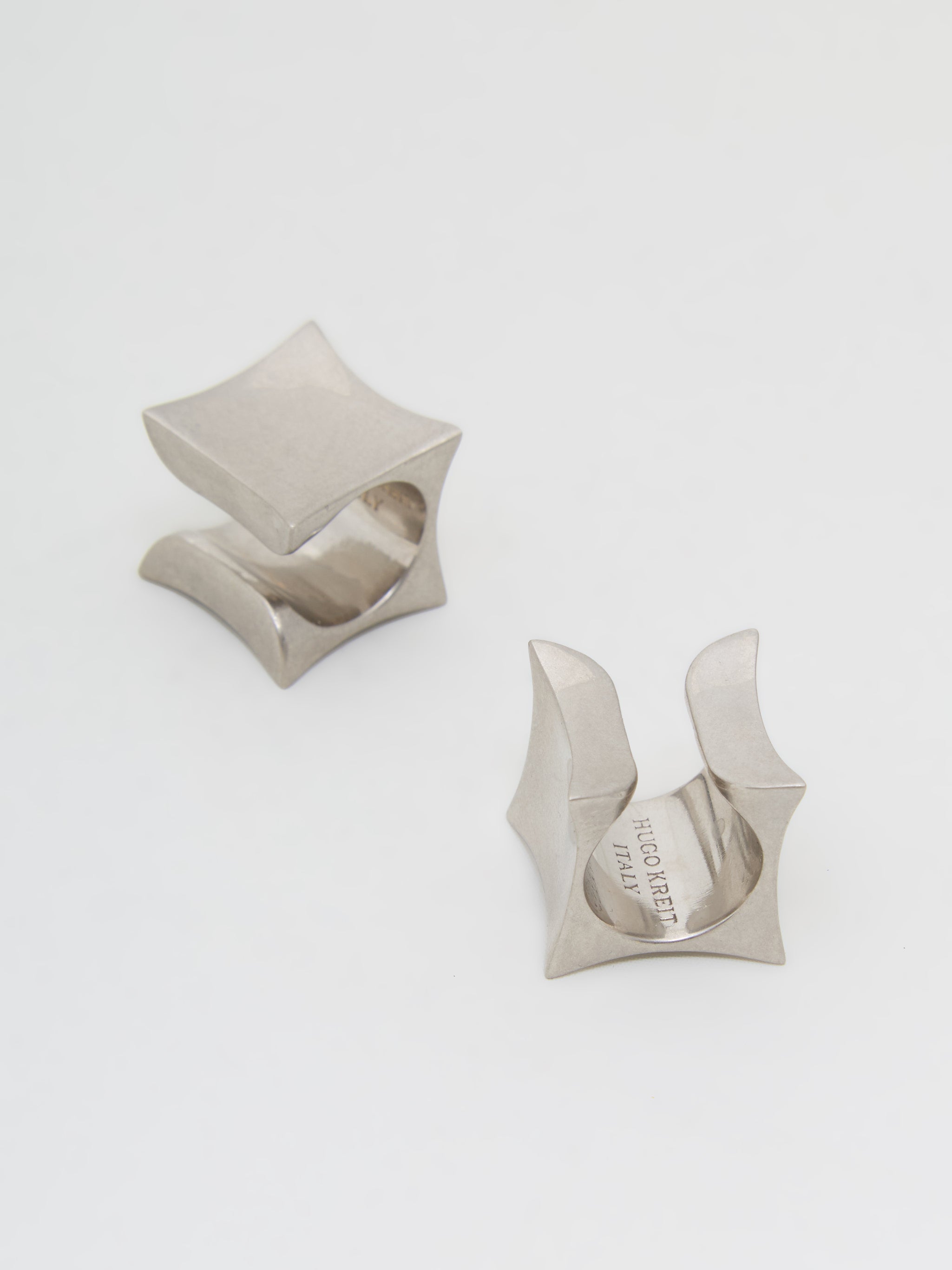 Chunk Ear Cuffs in Silver