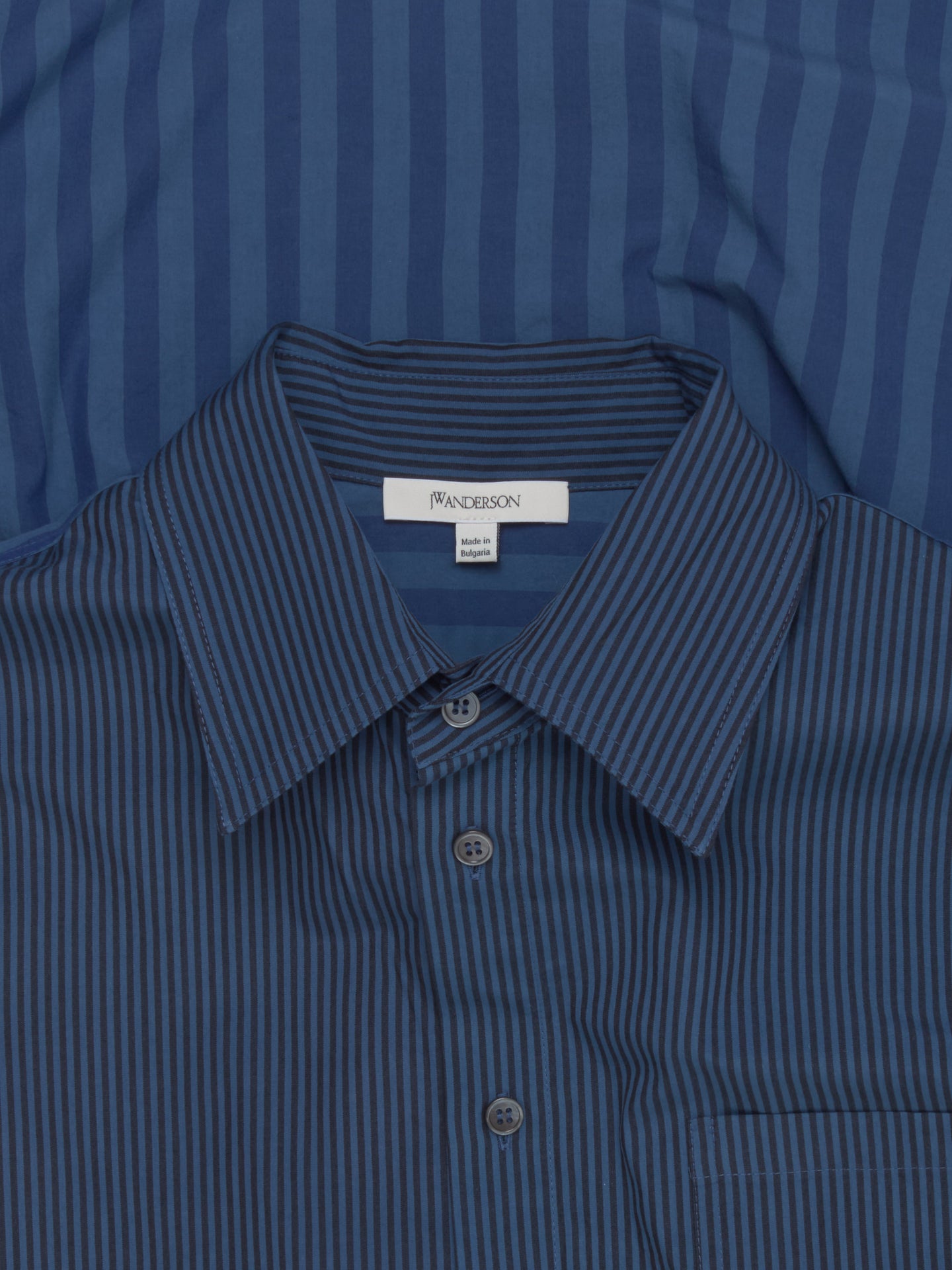 Patchwork Striped Shirt in Navy