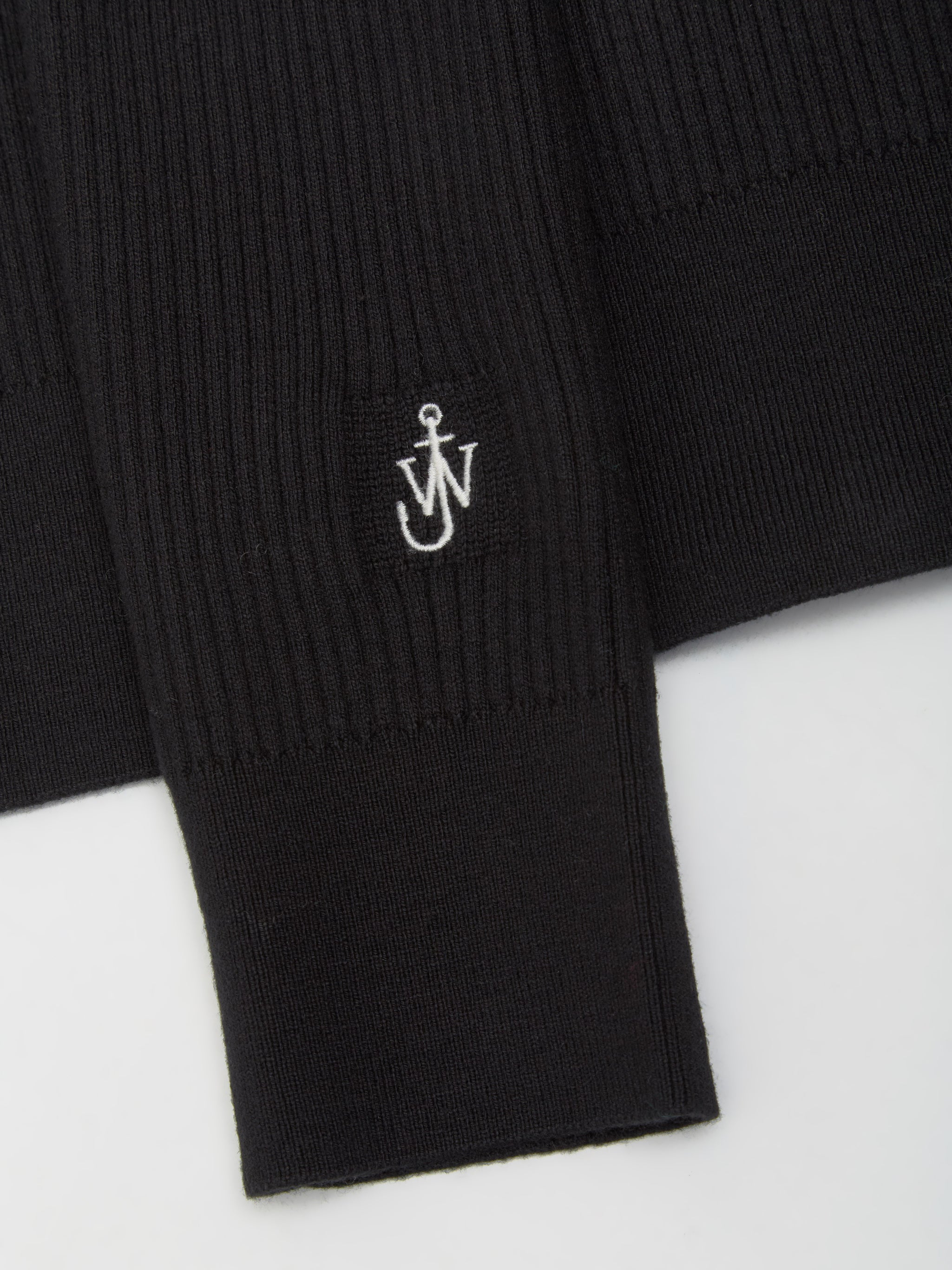 Fitted Zip Up Cardigan in Black