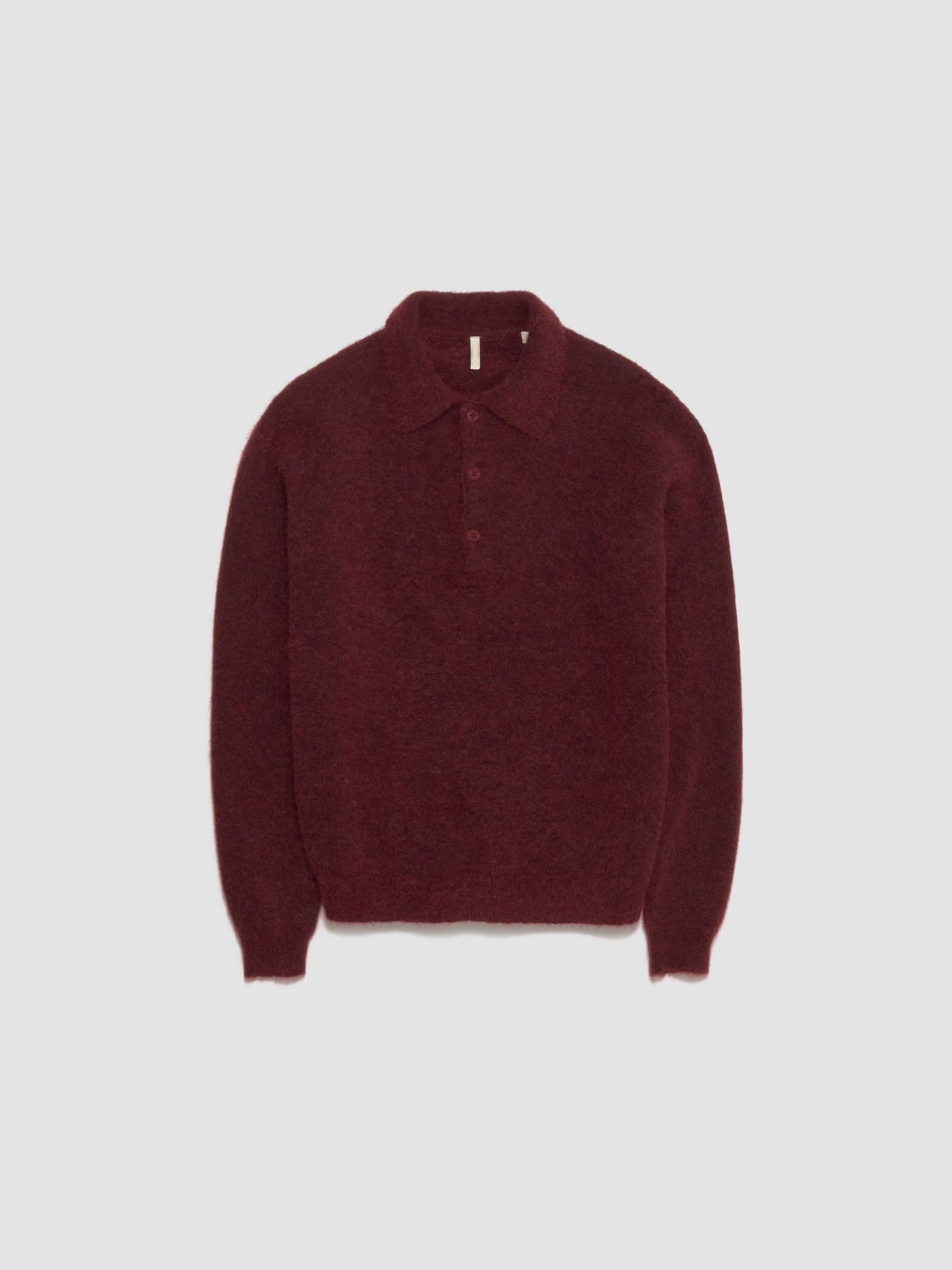 Mohair Polo in Burgundy