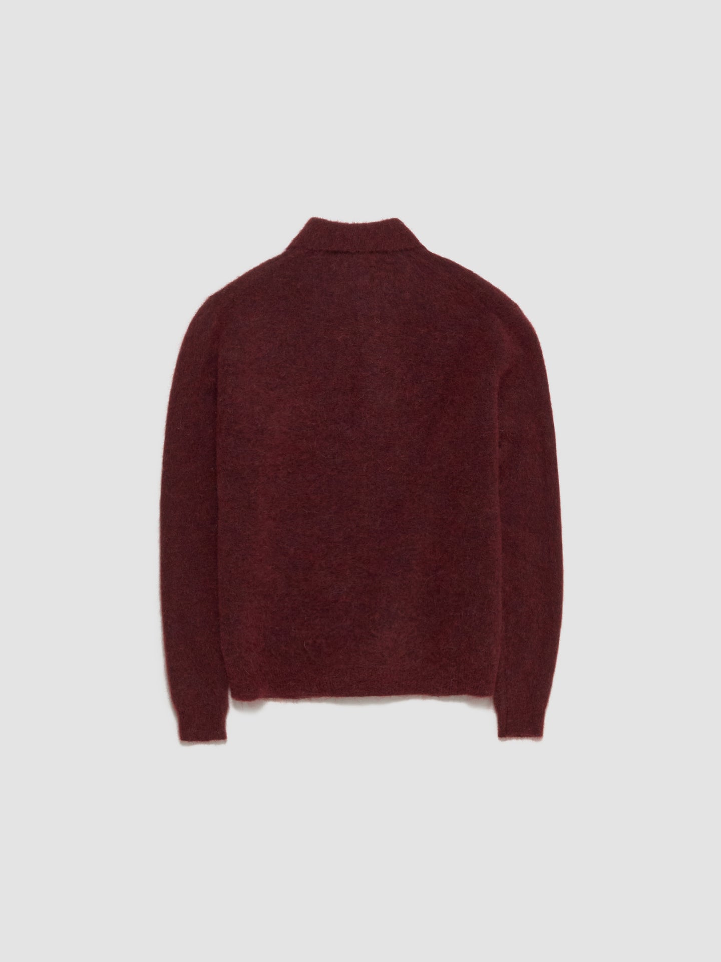 Mohair Polo in Burgundy