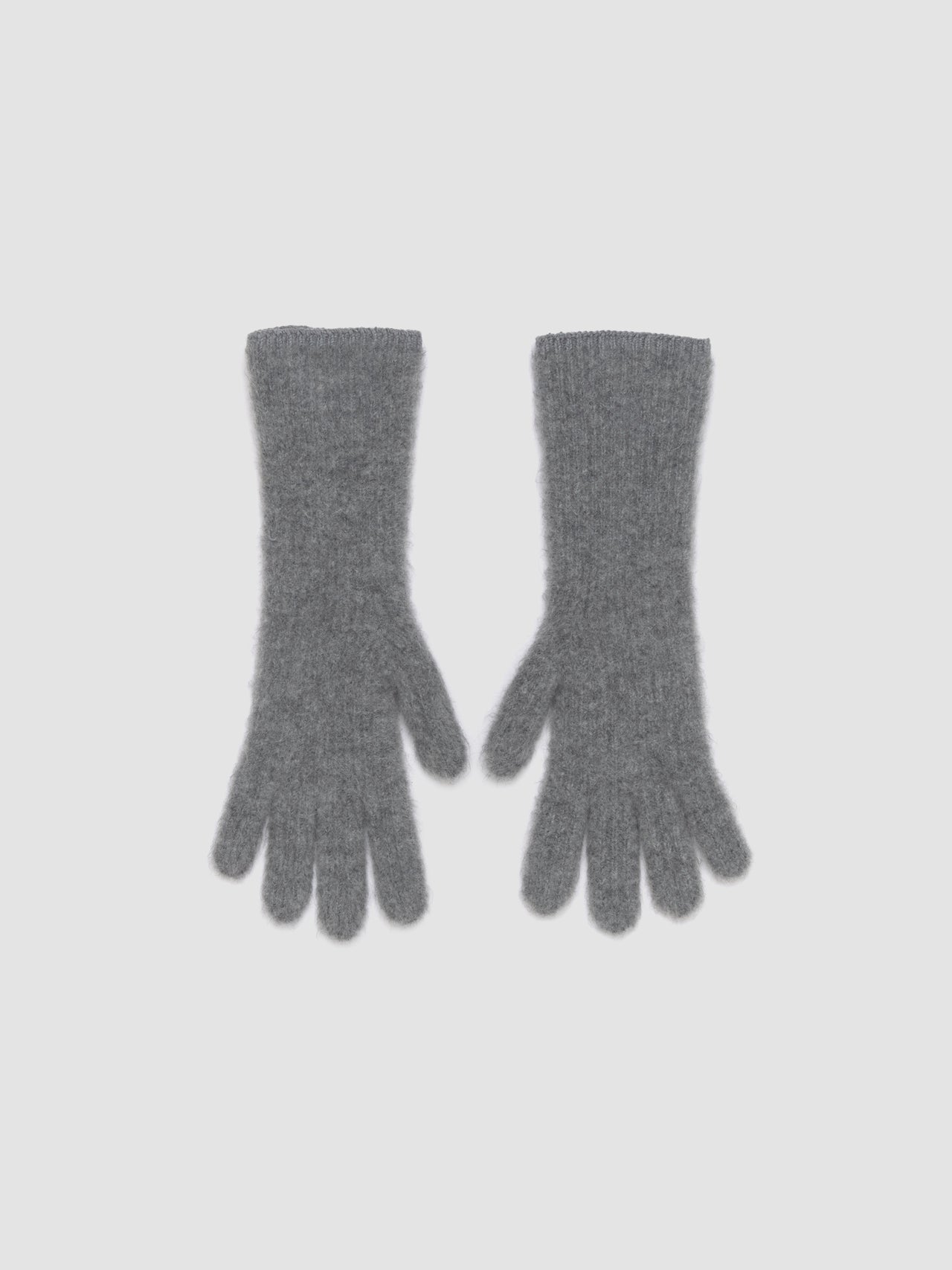 Les Gants Gros Grain in Dark Grey