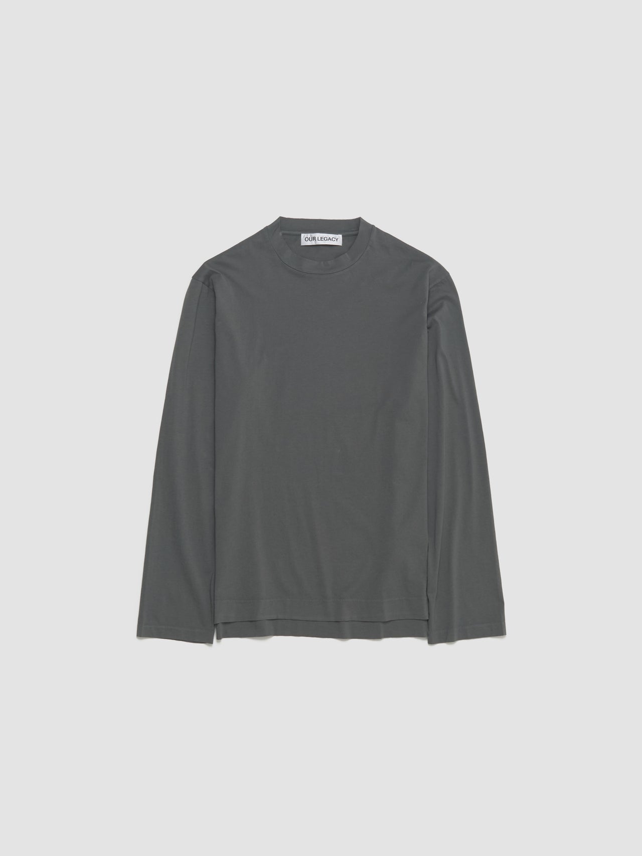 Box Long Sleeve in Grey Sage Clean Jersey
