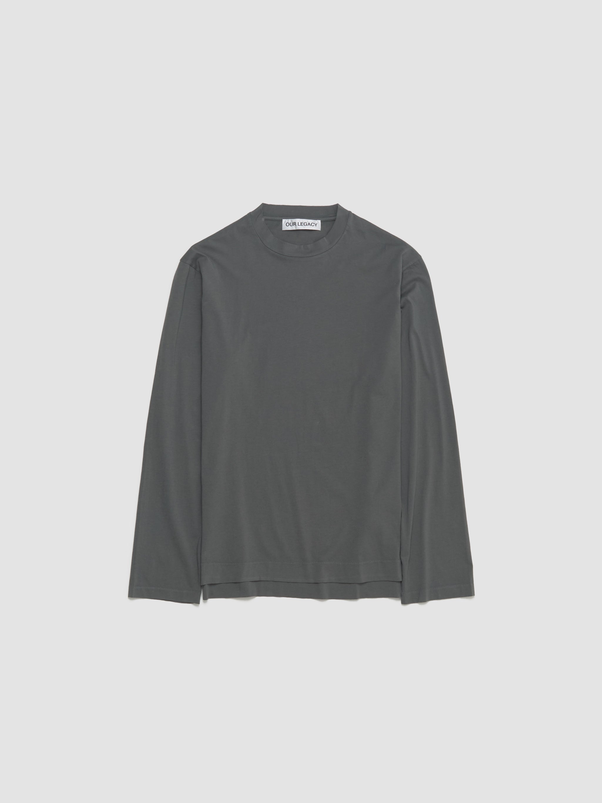 Box Long Sleeve in Grey Sage Clean Jersey