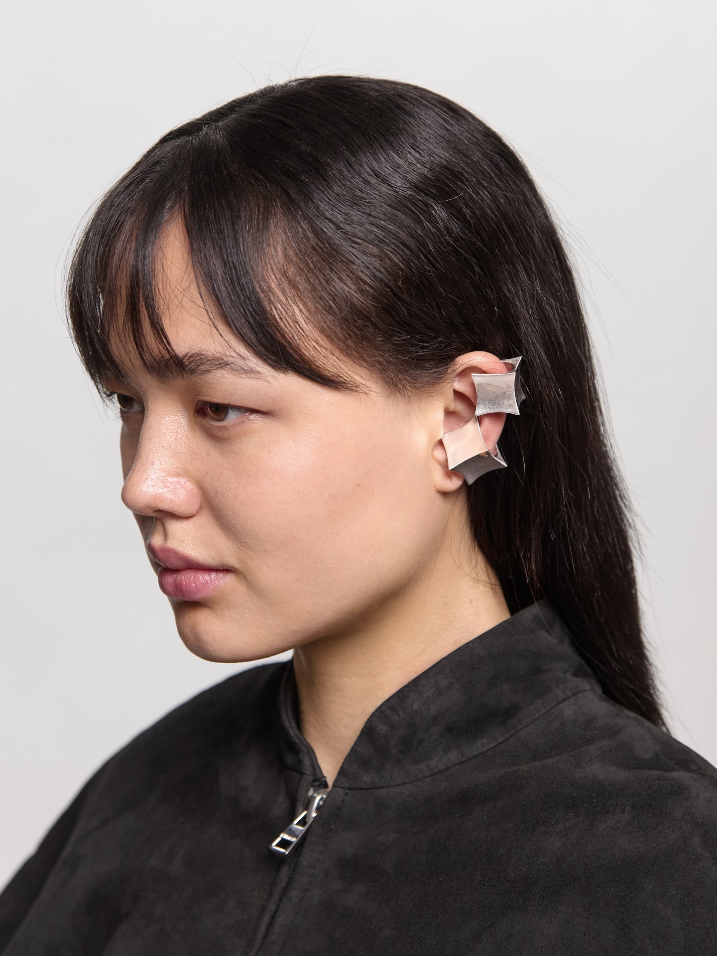 Chunk Ear Cuffs in Silver