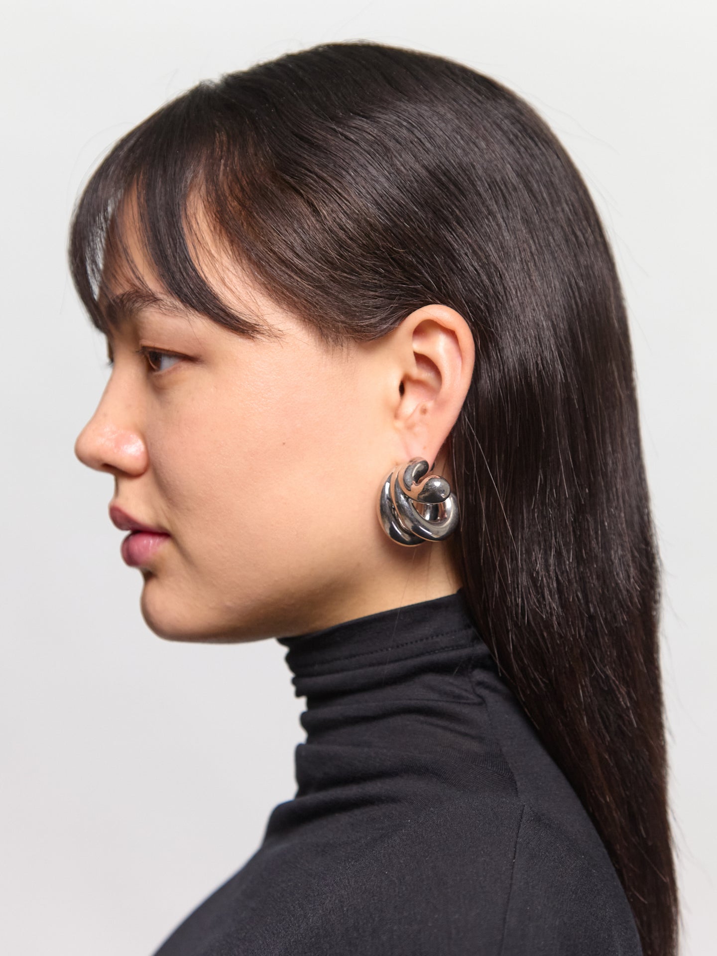 Pistil Trio Earrings in Silver