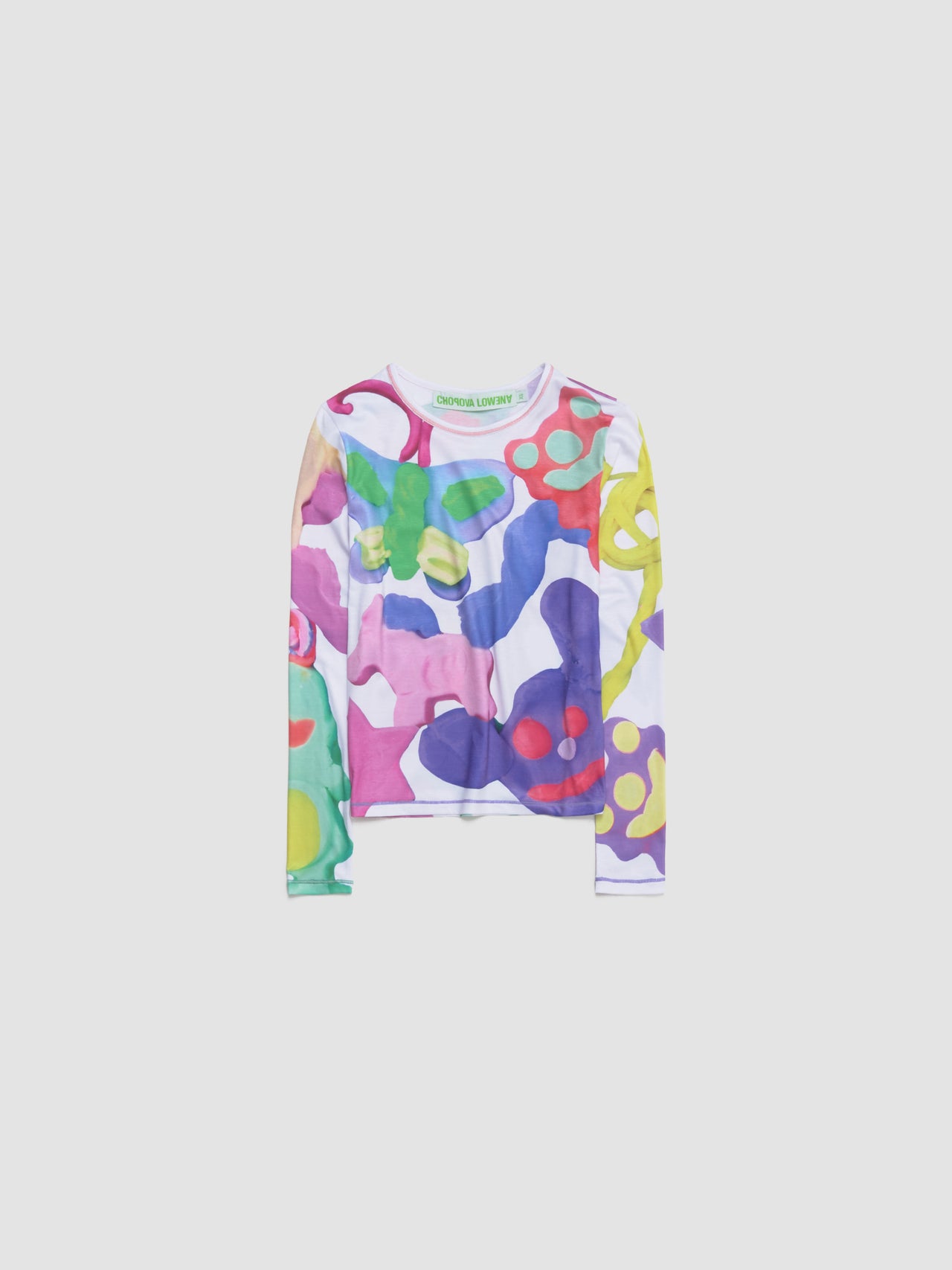 Putty Pals Long Sleeve Fitted Jersey Top in Multi