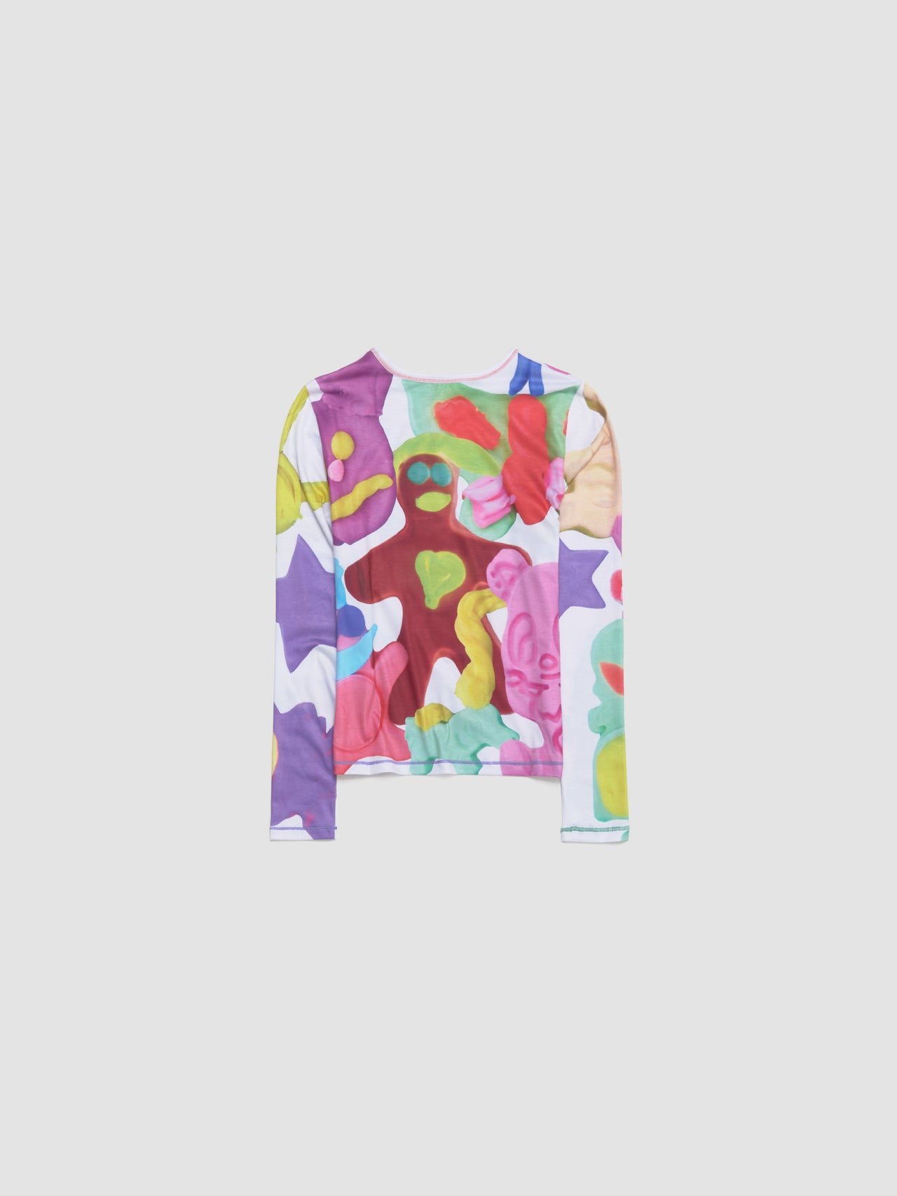 Putty Pals Long Sleeve Fitted Jersey Top in Multi