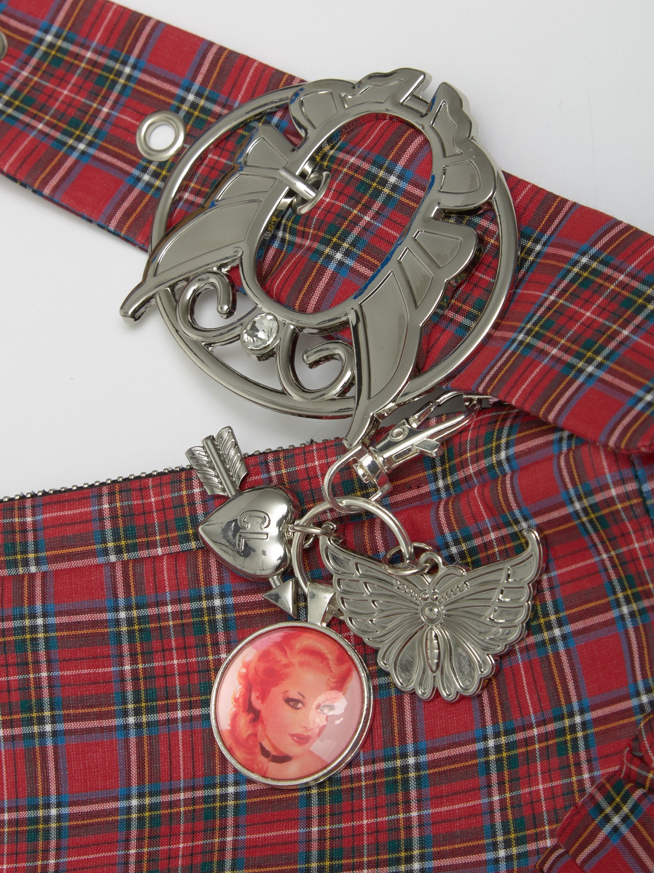 Camille Tartan Hand Bag in Red