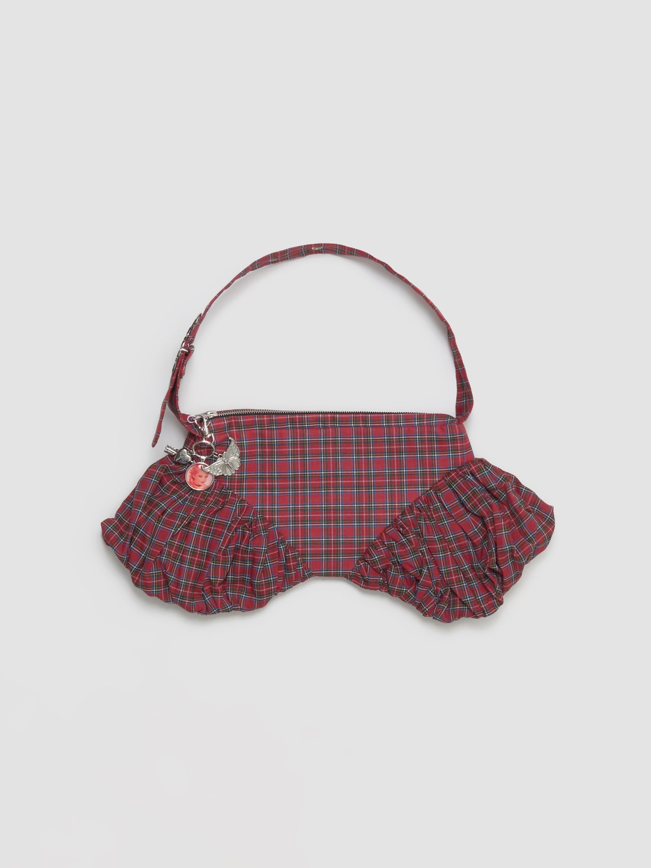 Camille Tartan Hand Bag in Red