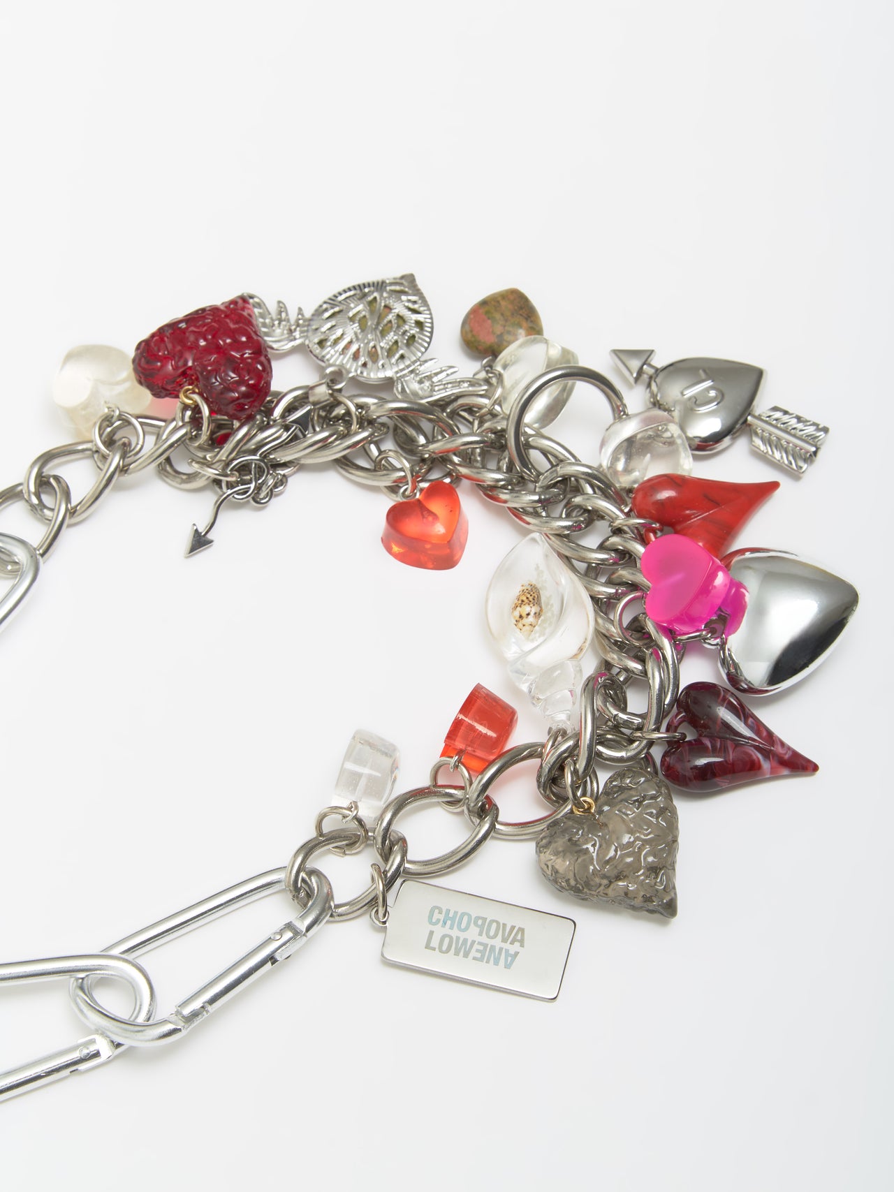 Romance Carabiner Charm Necklace in Multi