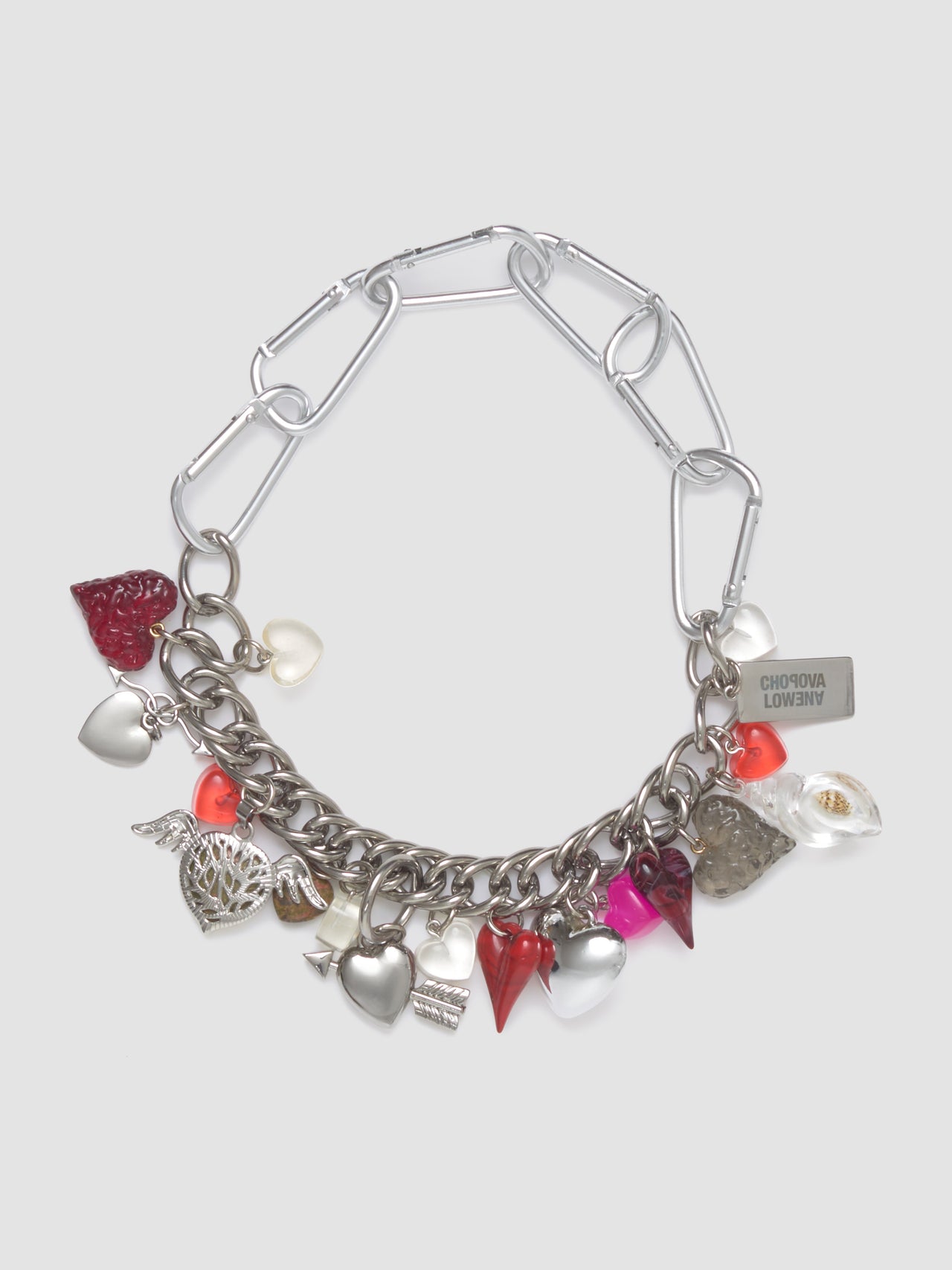 Romance Carabiner Charm Necklace in Multi