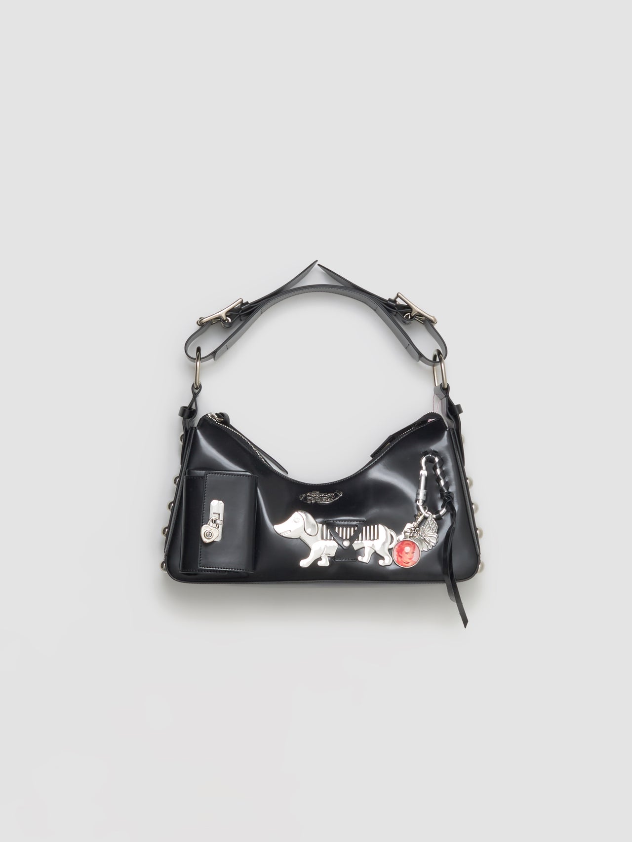Mini Sofia Leather Hand Bag in Black