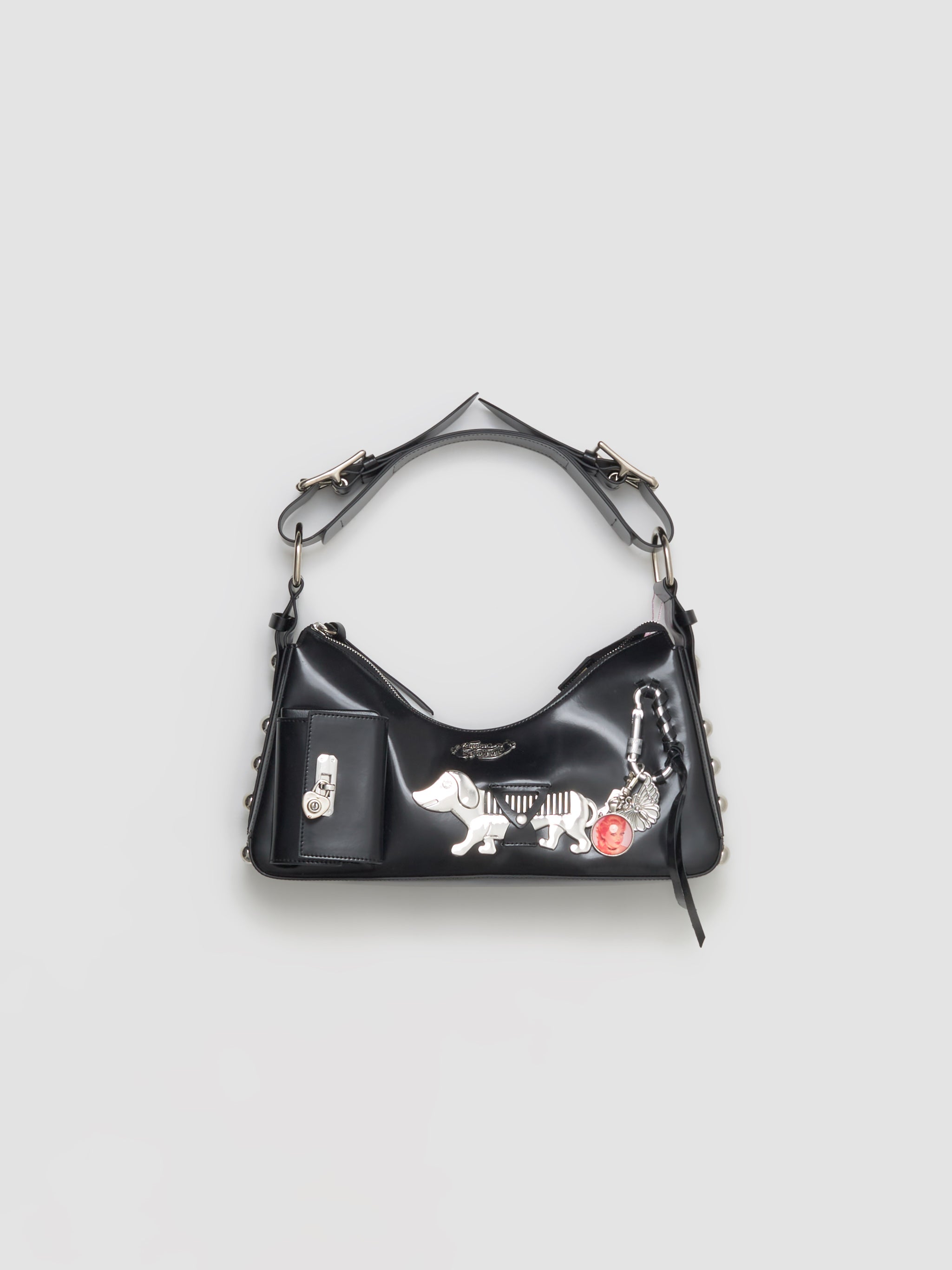 Mini Sofia Leather Hand Bag in Black