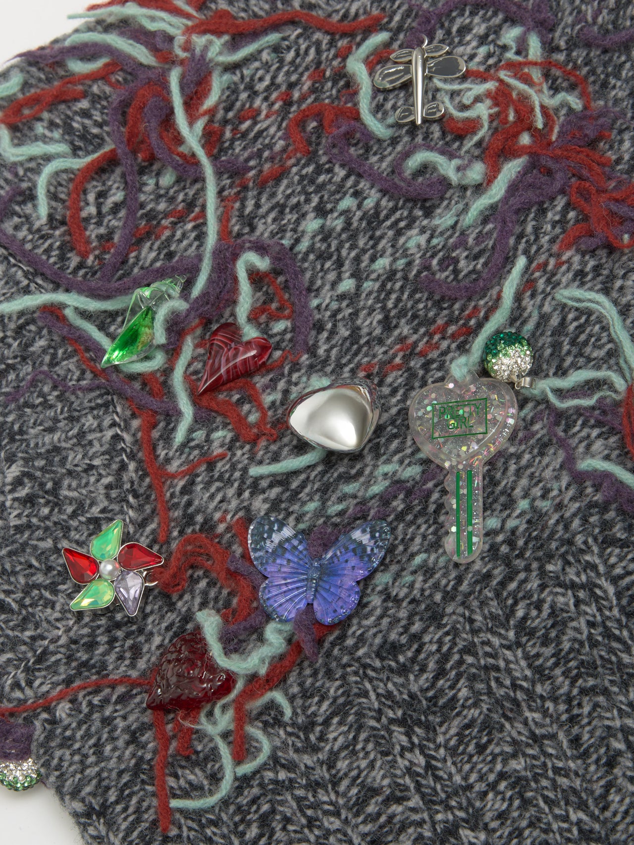 Melange Washed Up Knitted Balaclava in Multi