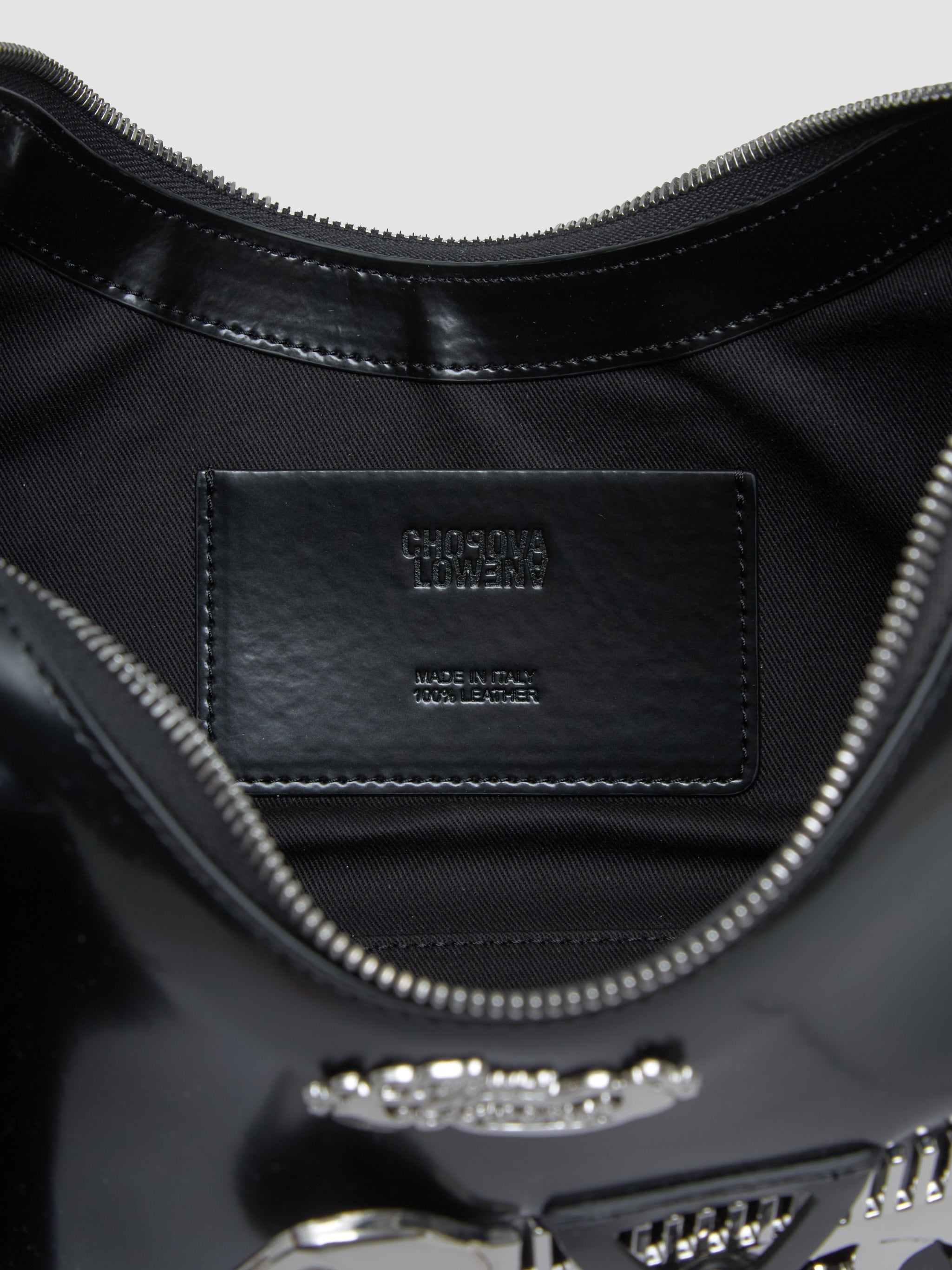 Mini Sofia Leather Hand Bag in Black