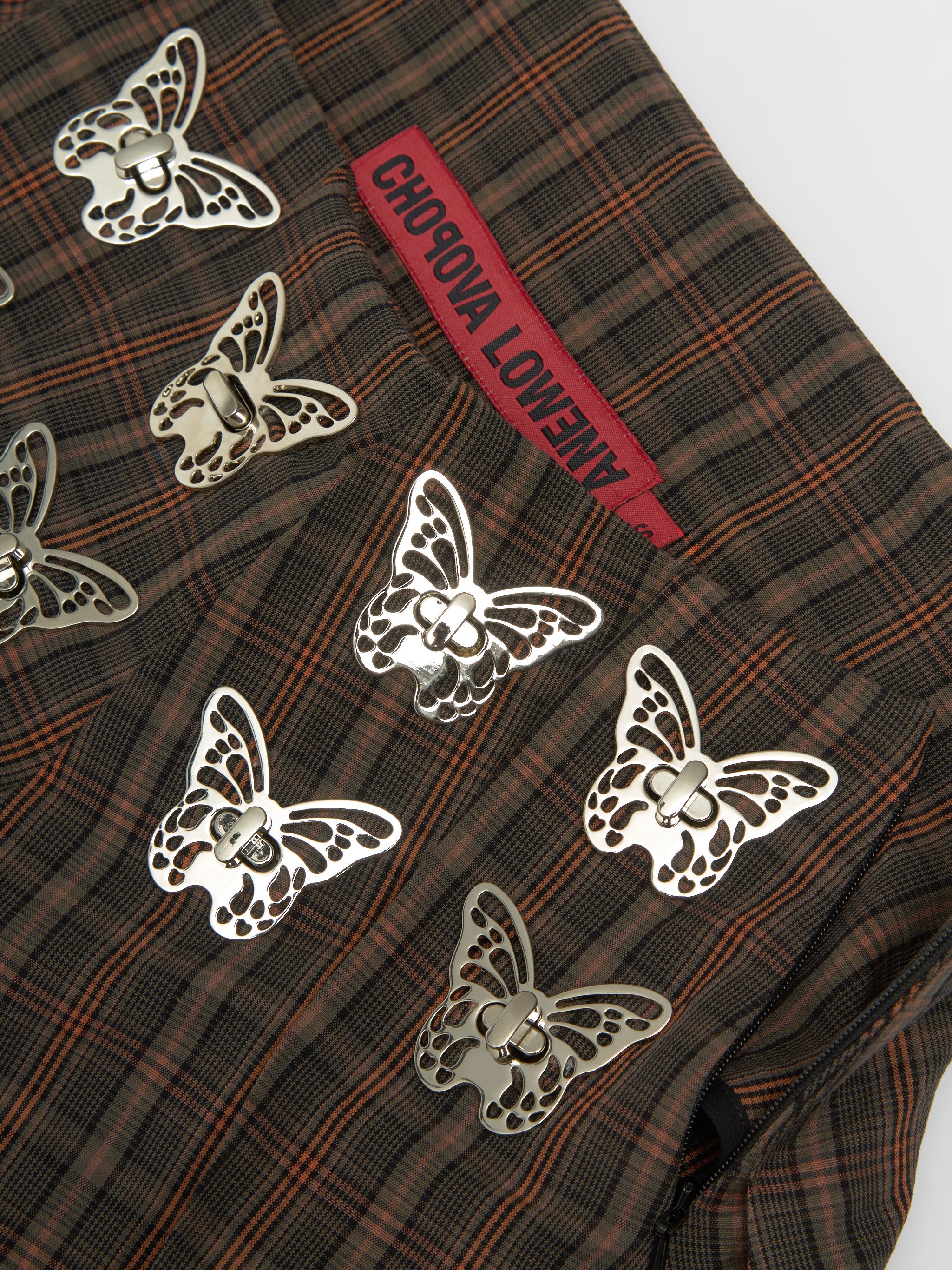 Ladyheath Pleated Skirt in Brown & Orange Tartan